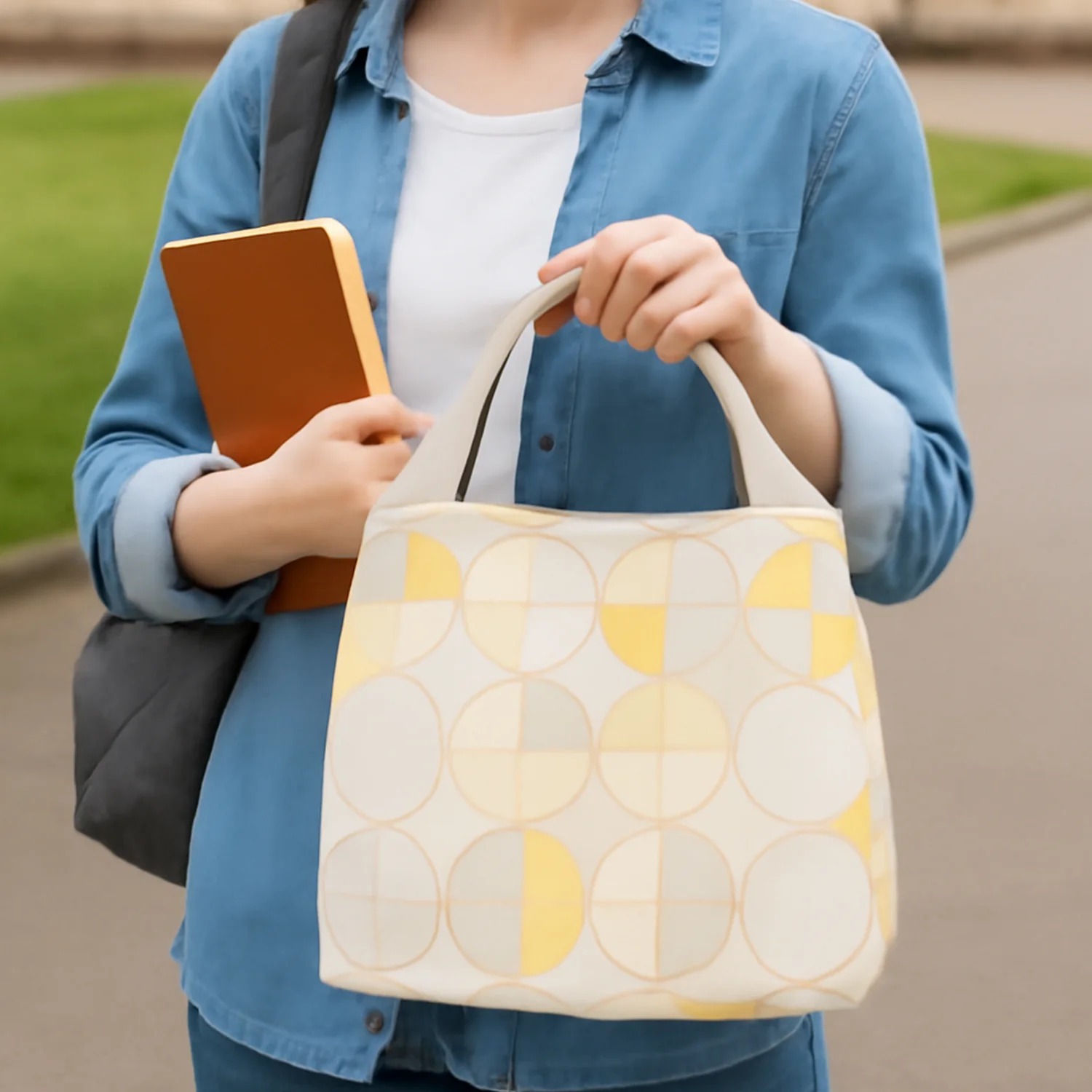 Lunch Bag for Women Men Insulated Lunch Bag (1 Pc / Mix Color) - Image 4
