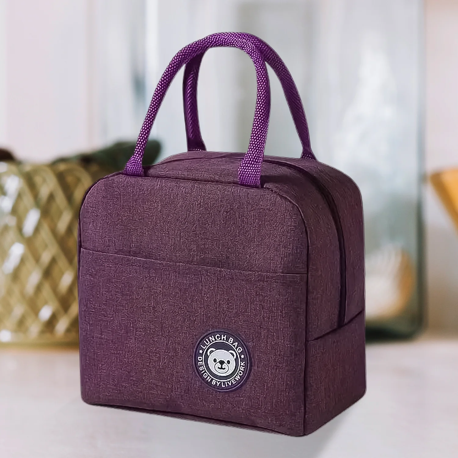 Lunch Box Bag for Women Men Insulated Lunch Bag With Zipper (1 Pc) - Image 7