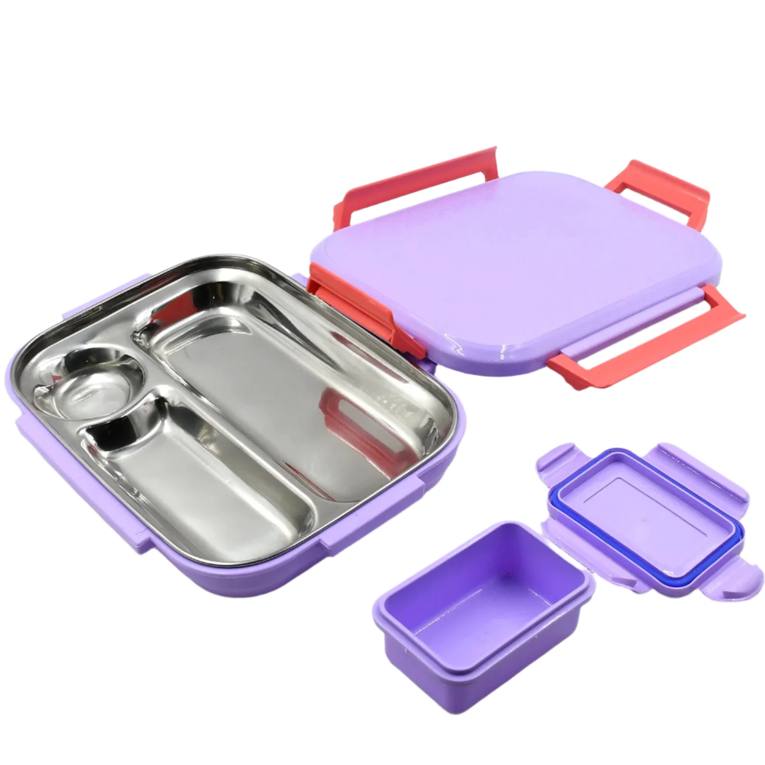 Lunch Box Plastic with steel plate, small lunch box - Image 5