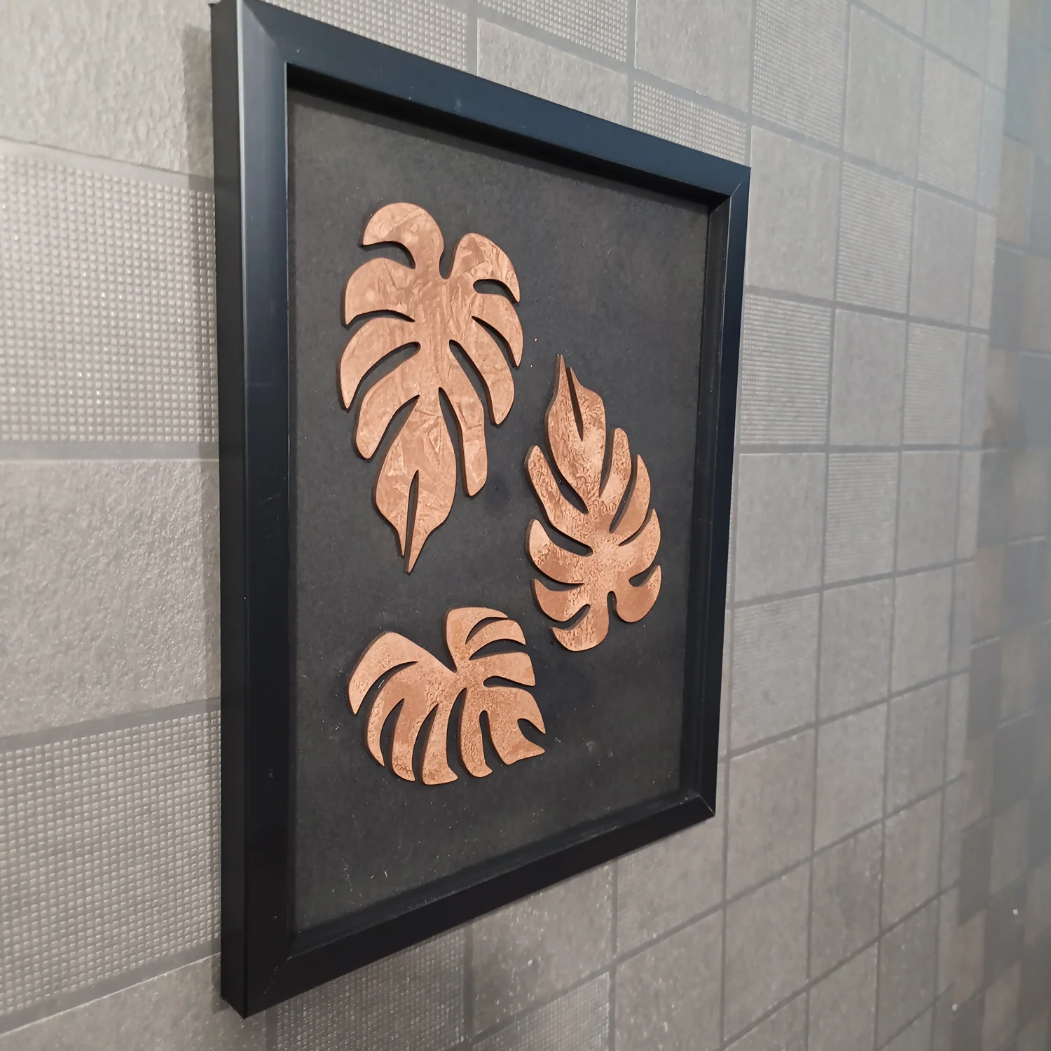 Luxury 3D Monstera Leaf Wall Art Frame | Modern Tropical Wooden Wall Decor - Image 7