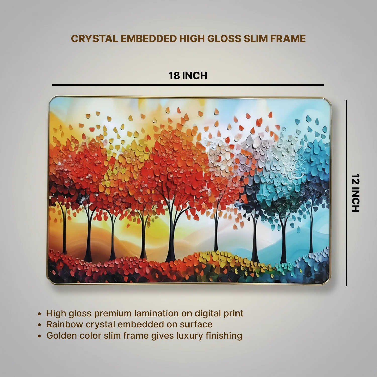 Luxury 3D Tree Wall Art Frame with Gem Design Home Decor - Image 7