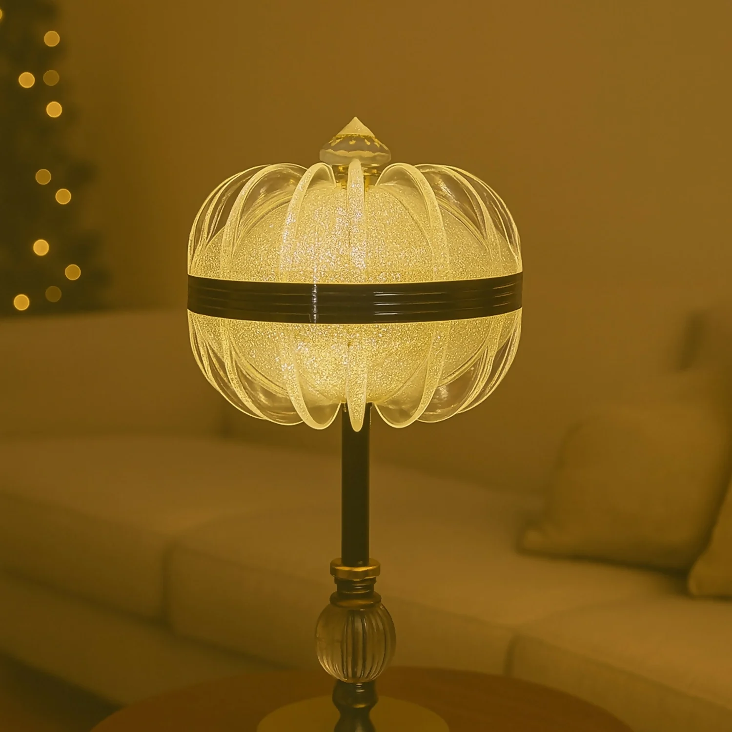 Luxury Bedside Lamp with Metal Stand for Living Room, Bedroom & Office Decoration - Image 2