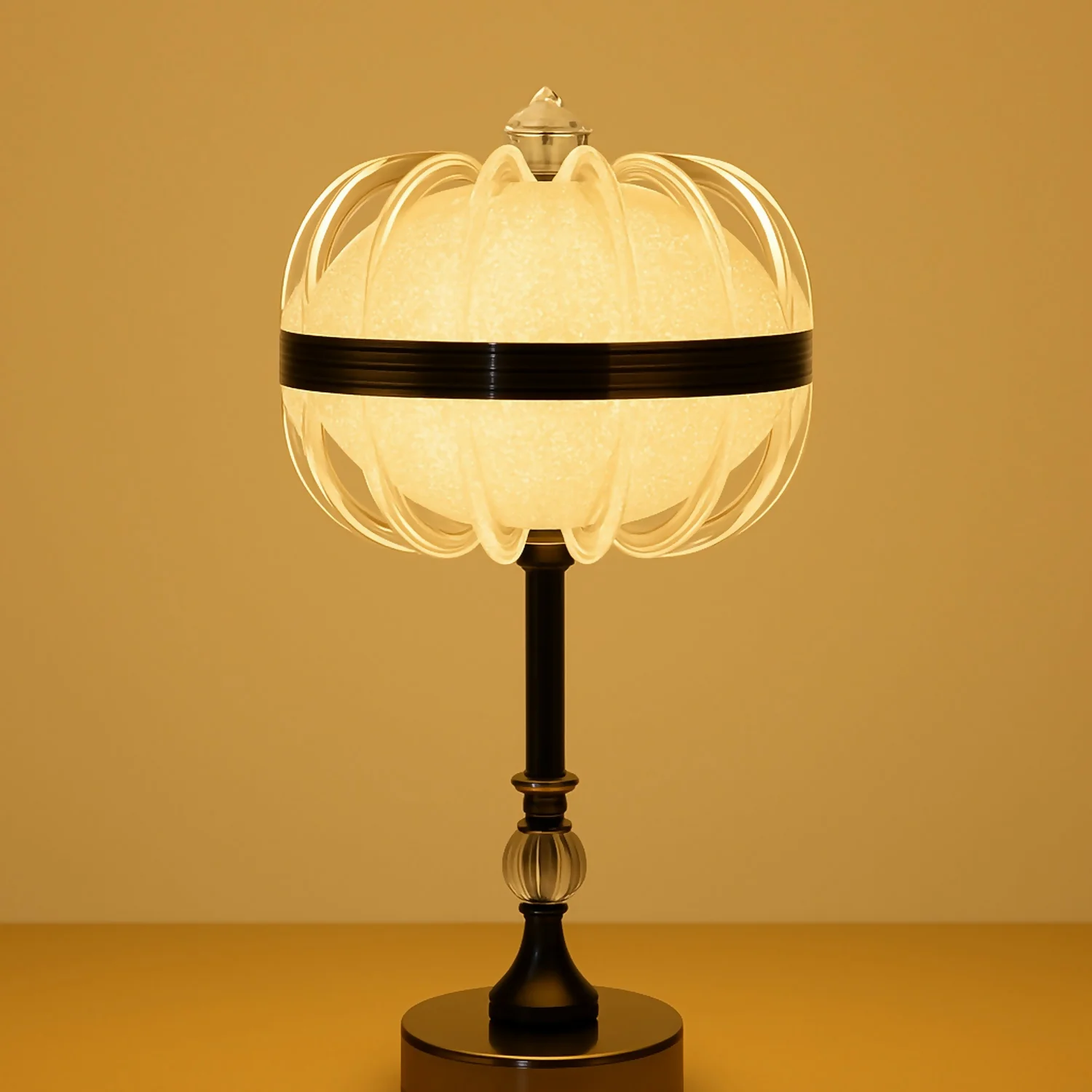 Luxury Bedside Lamp with Metal Stand for Living Room, Bedroom & Office Decoration - Image 3