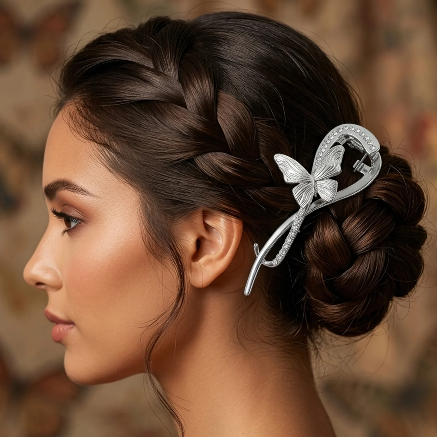 Luxury Butterfly Design Hair Clip (1 Pc, Mix Color) - Image 3