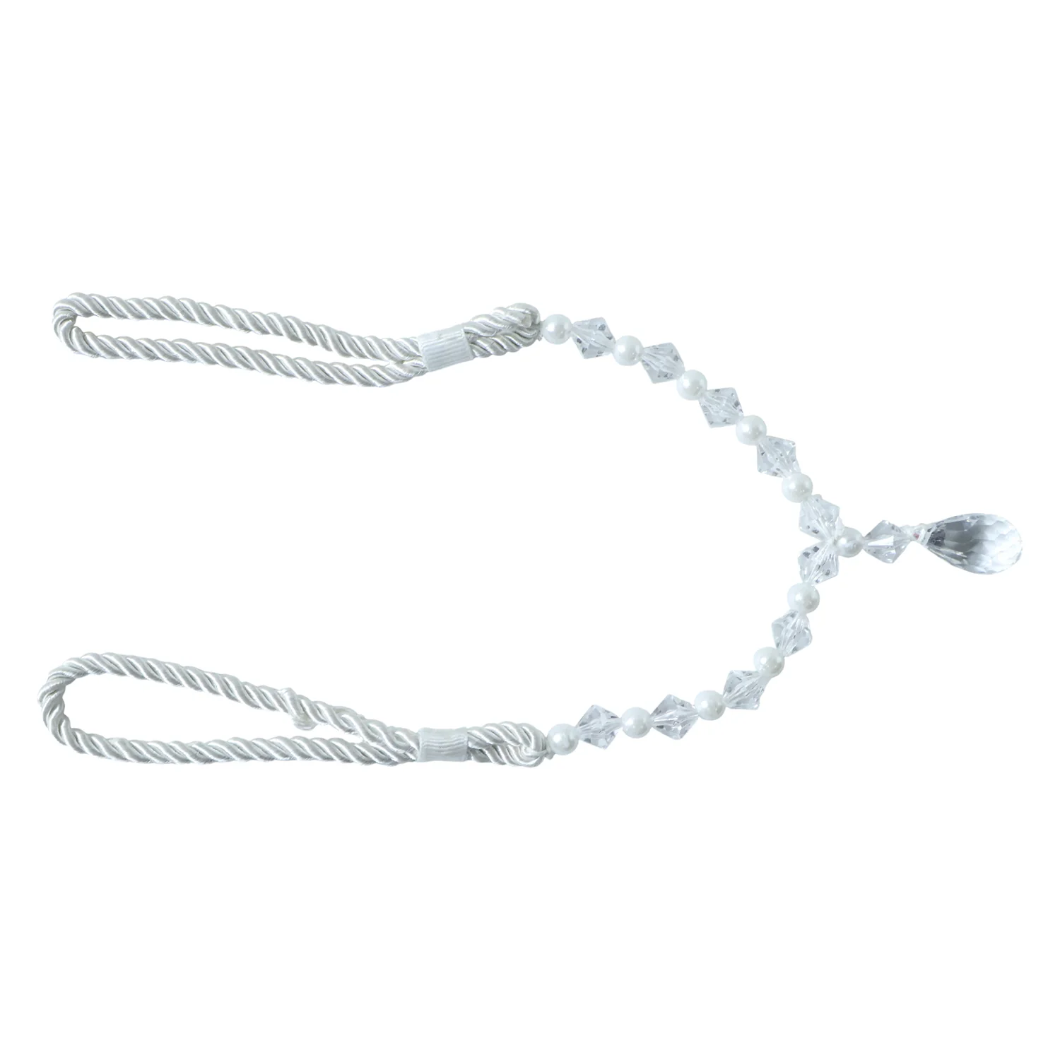 Luxury Crystal and Pearl Beaded Curtain Tieback (1 Pc) - Image 5