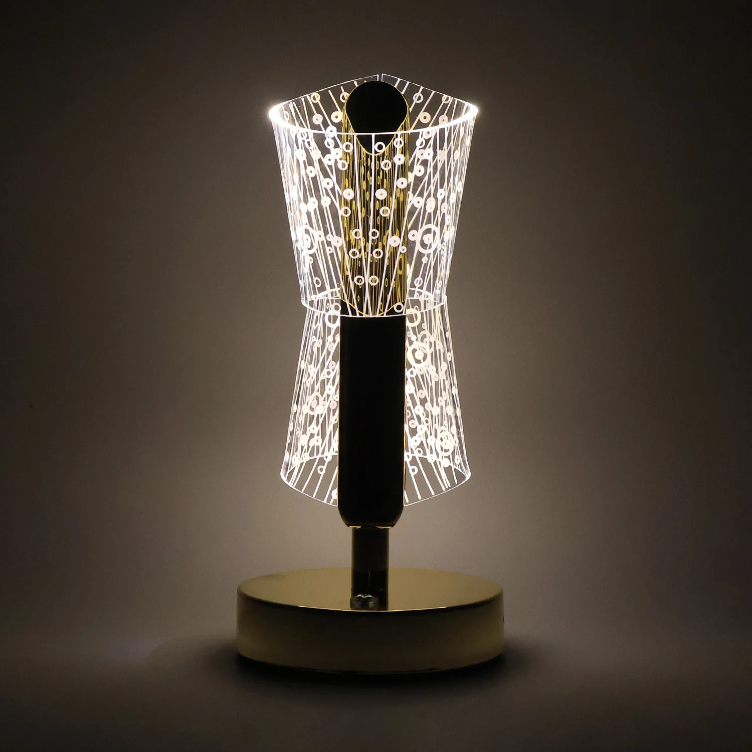 Luxury Crystal LED Double Shade Table Lamp (1 Pc) - Image 6