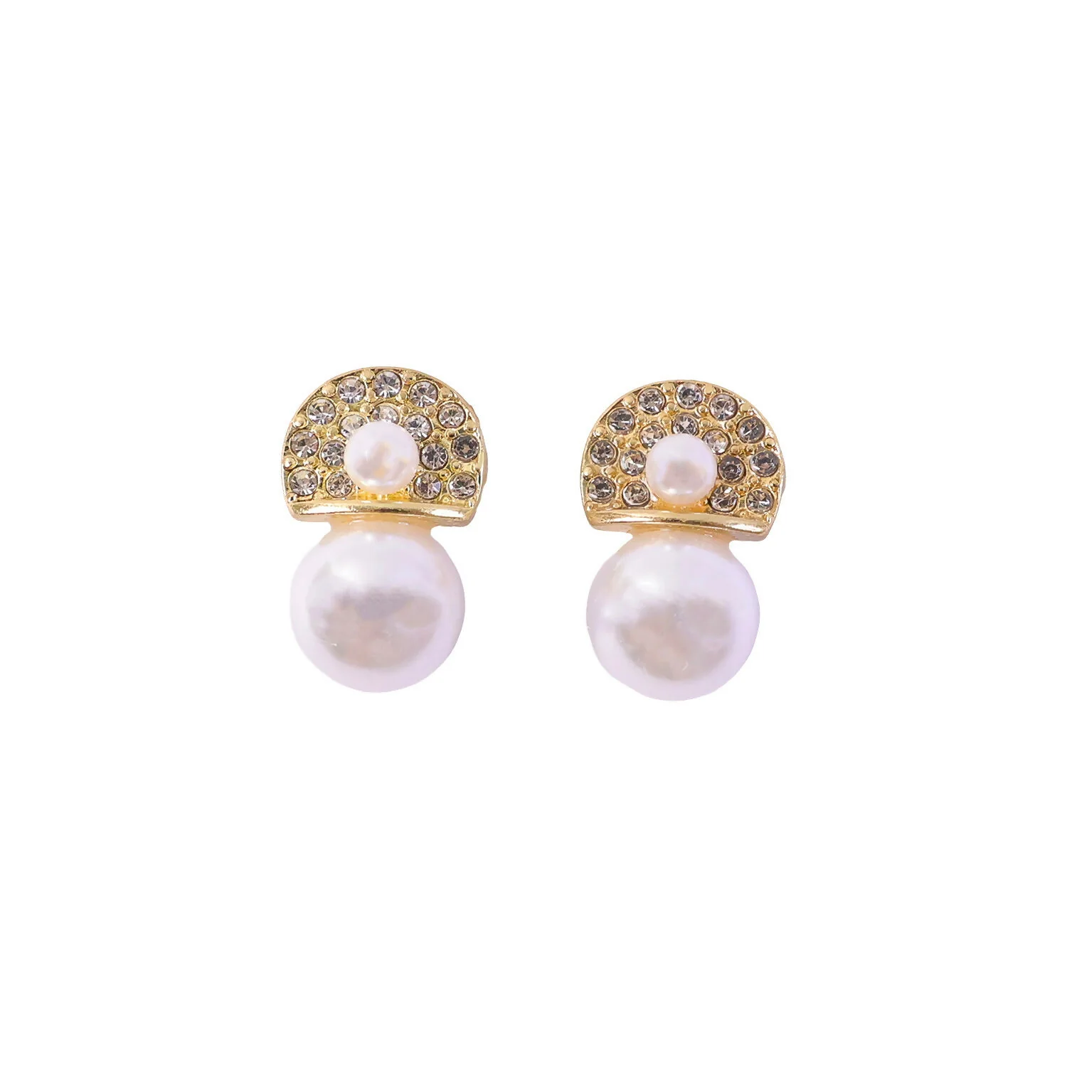 Luxury Crystal & Pearl Drop Earrings for Women & Girls – Gold Plated Designer Statement Earrings - Image 5