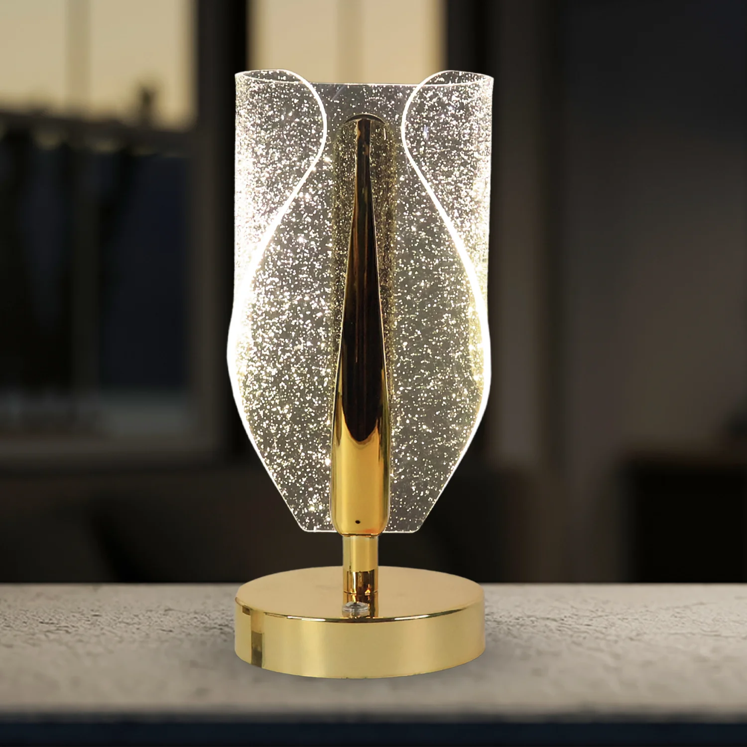 Luxury Crystal Table Lamp with USB Charging (1 Pc) - Image 4