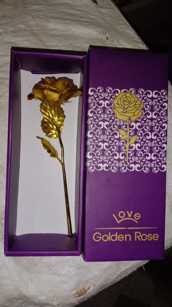 Luxury Decorative Gold Plated Artificial Golden Rose with Premium Box - Image 10
