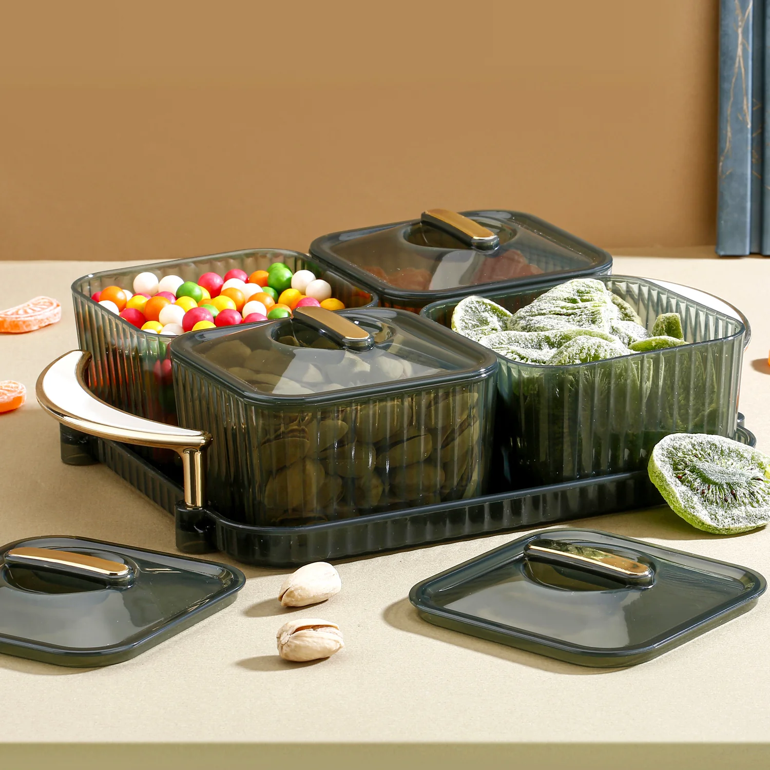 Liger Luxury Delight 4-Piece Dryfruit Storage Box (1 Set) - Image 3