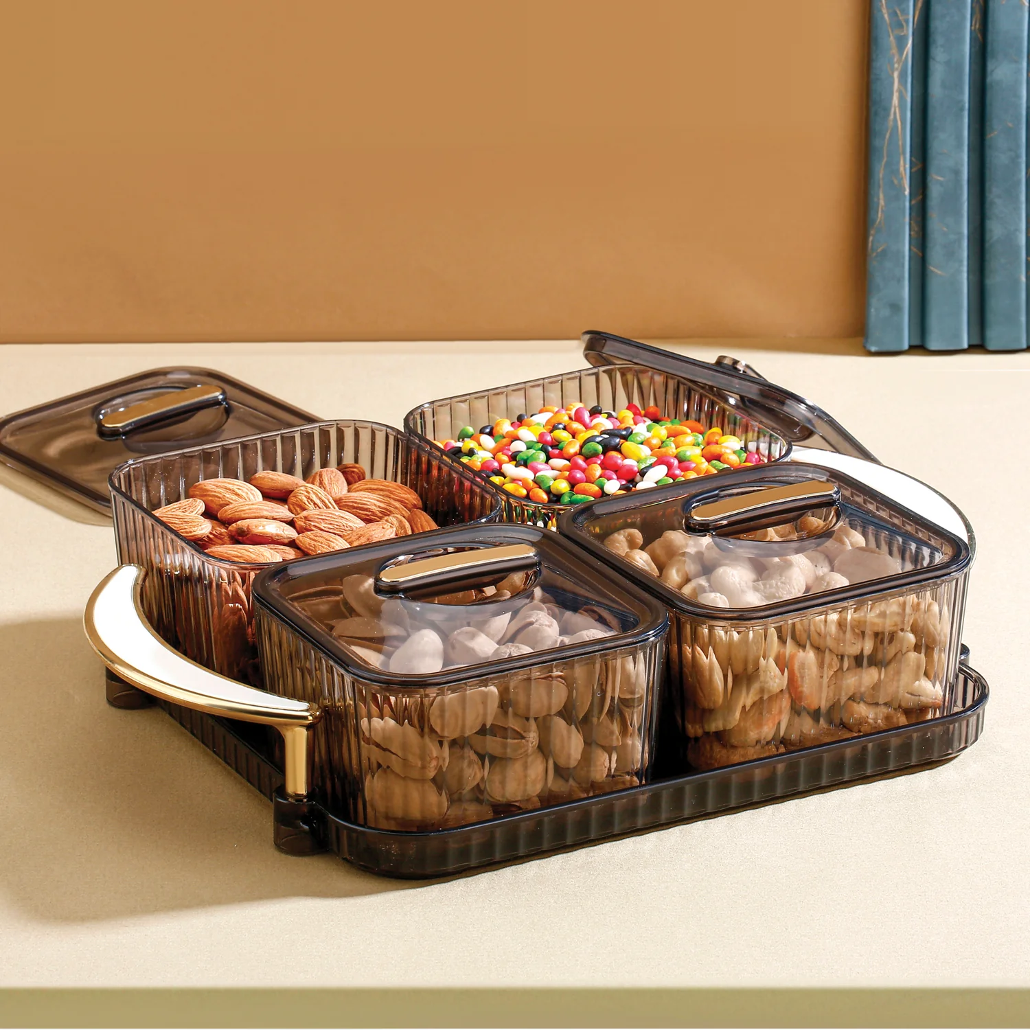 Liger Luxury Delight 4-Piece Dryfruit Storage Box (1 Set) - Image 6