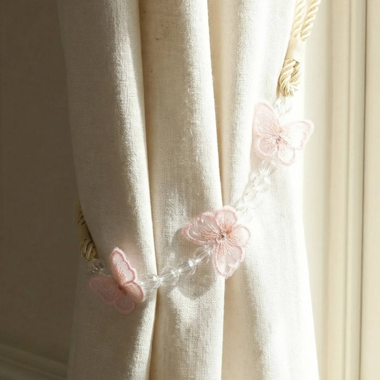 Luxury Floral Beaded Curtain Tieback (1 Pc) - Image 6