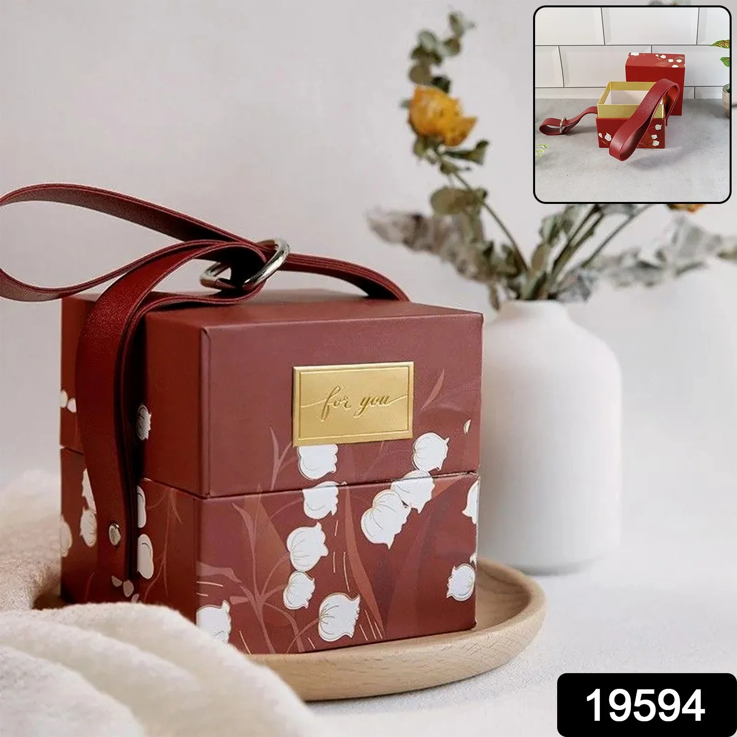 Luxury Gift Packaging Box with Leather Strap - Image 2