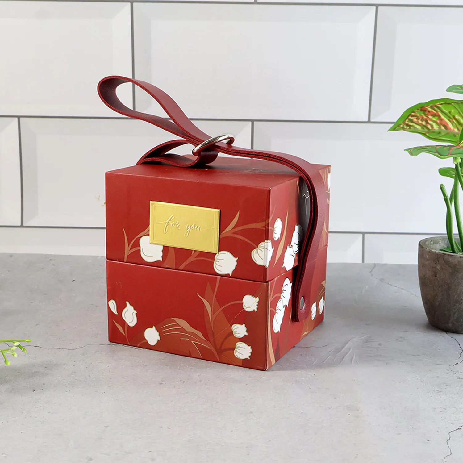 Luxury Gift Packaging Box with Leather Strap - Image 3