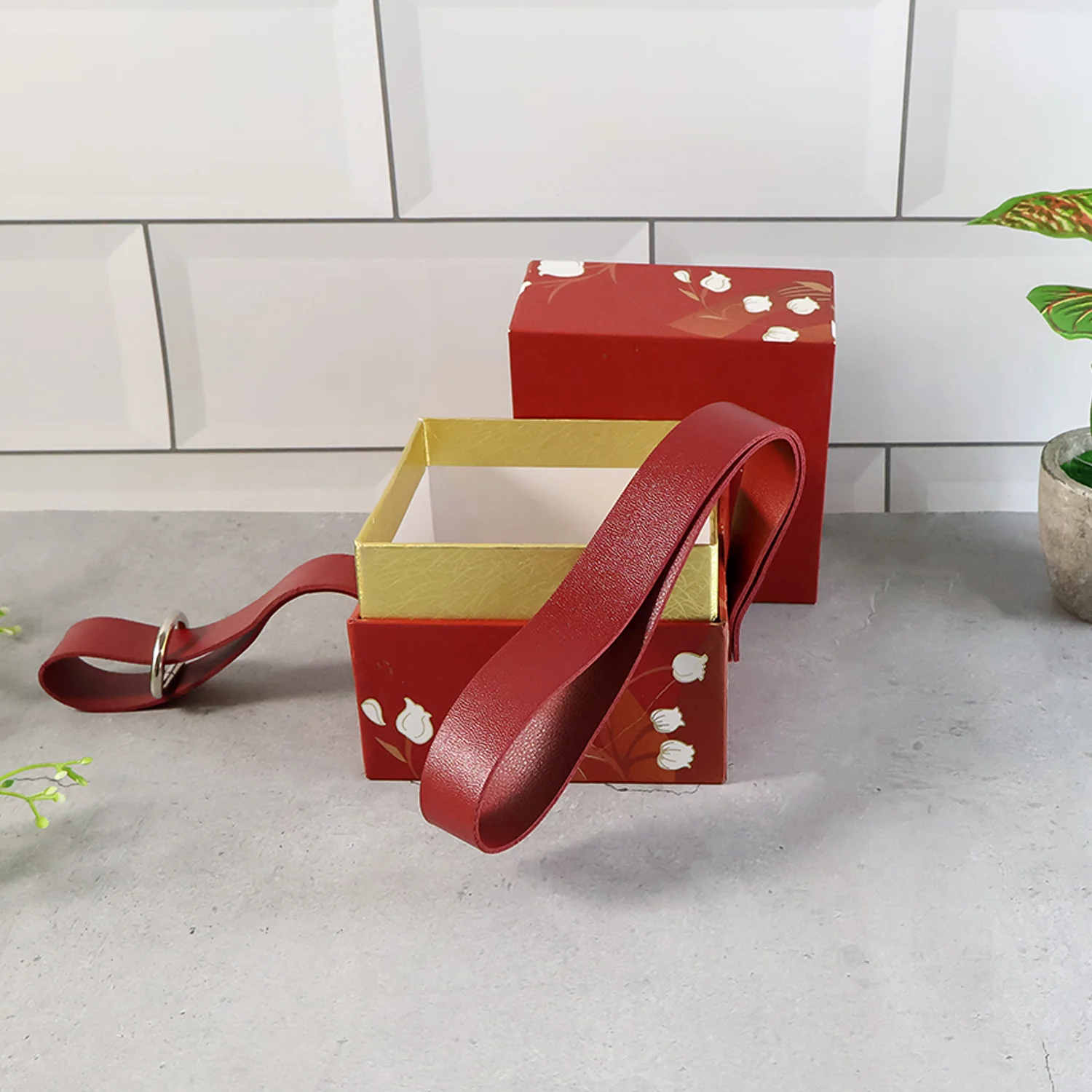 Luxury Gift Packaging Box with Leather Strap - Image 6