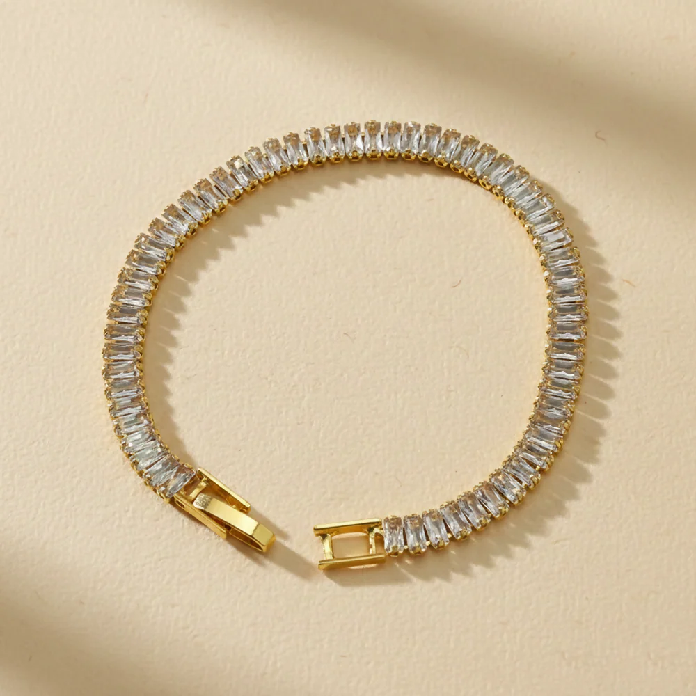 Luxury Gold Plated American Diamond Bracelet for Women - Image 2