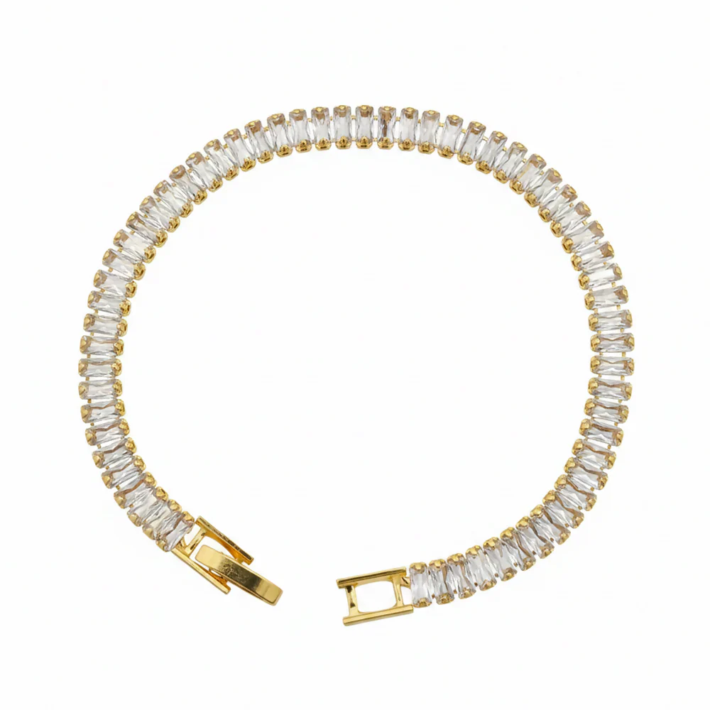 Luxury Gold Plated American Diamond Bracelet for Women - Image 3