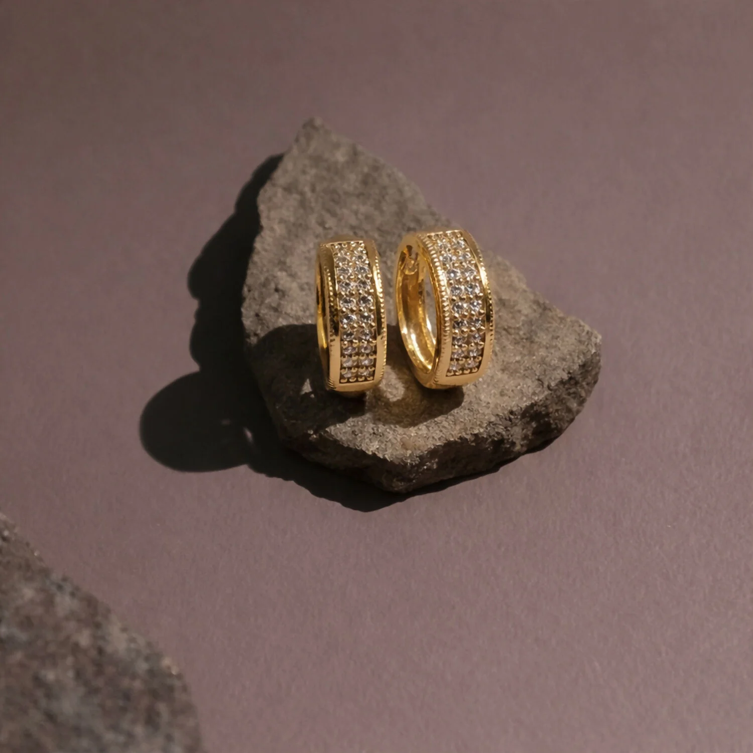 Luxury Hoops with Brilliant Cubic Earrings for Women - Image 2