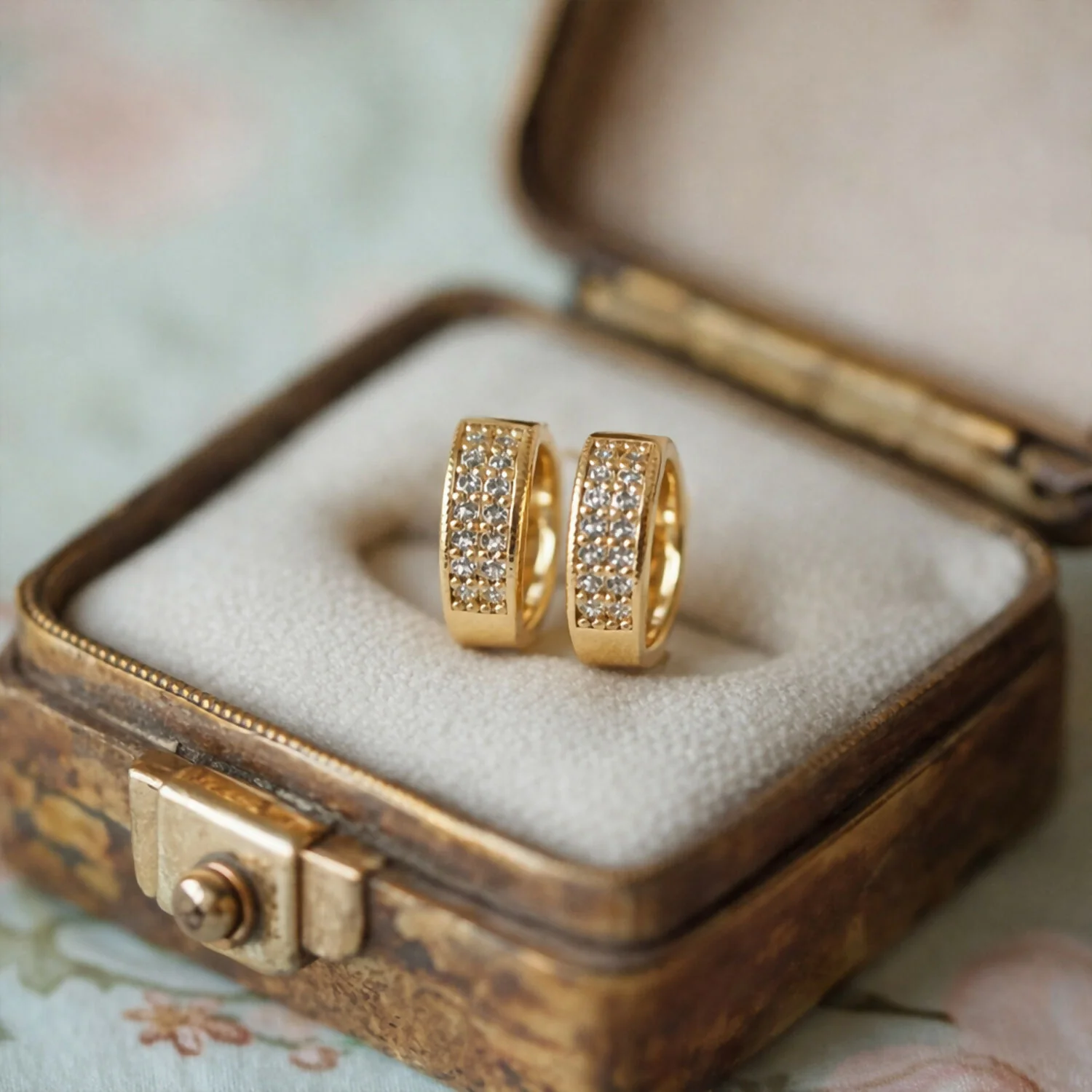 Luxury Hoops with Brilliant Cubic Earrings for Women - Image 3