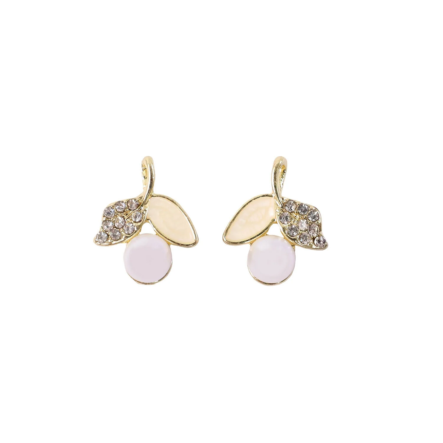 Luxury Korean Pearl Leaf Stud Earrings for Women & Girls – Premium Gold Plated Designer Jewellery - Image 5