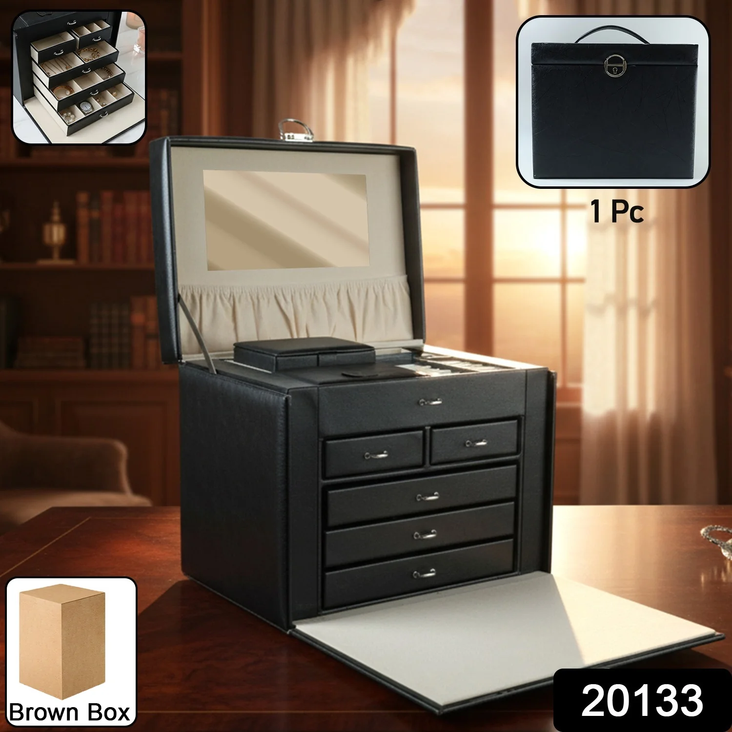 Luxury Multi-Drawer Jewelry Organizer Storage Box (1 Pc) - Image 2