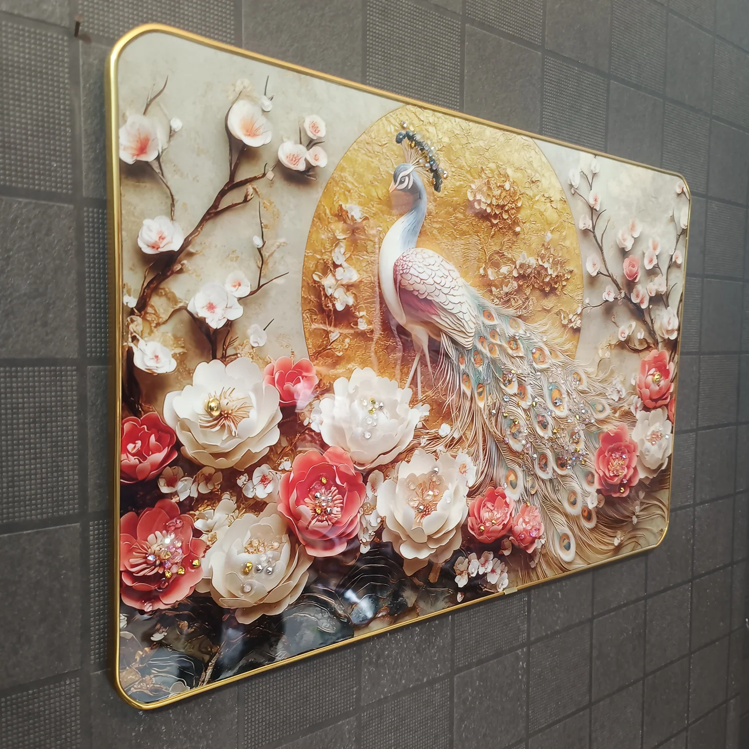 Luxury Peacock Wall Art Frame | Luxury Golden Frame Home Decor - Image 7