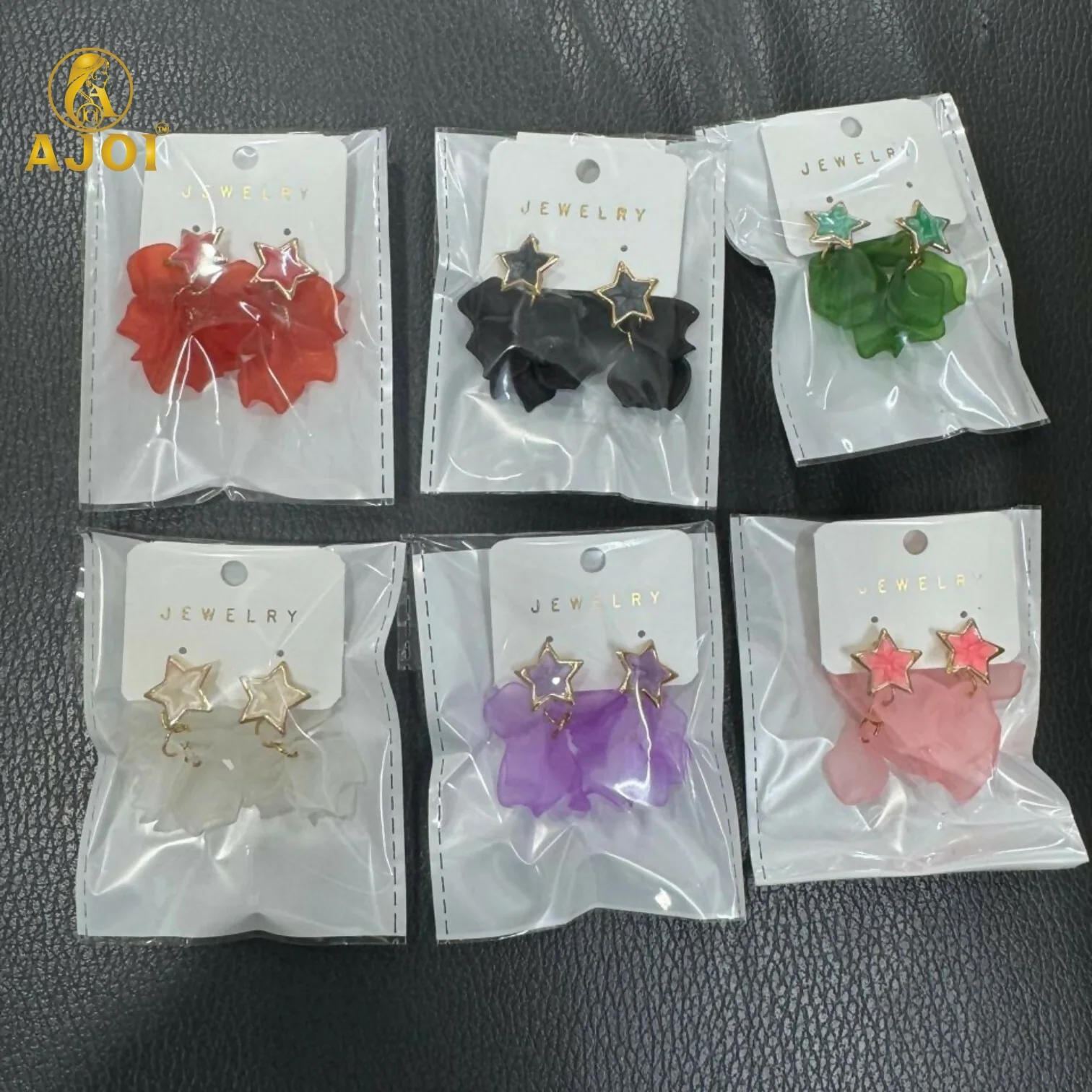 Luxury Star-Top Floral Drop Earrings with Soft Matte Petal Layers - Image 6