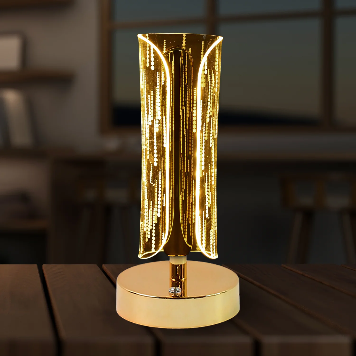 Luxury Tall Cylinder Shape Crystal Table Lamp (1 Pc) - Image 6