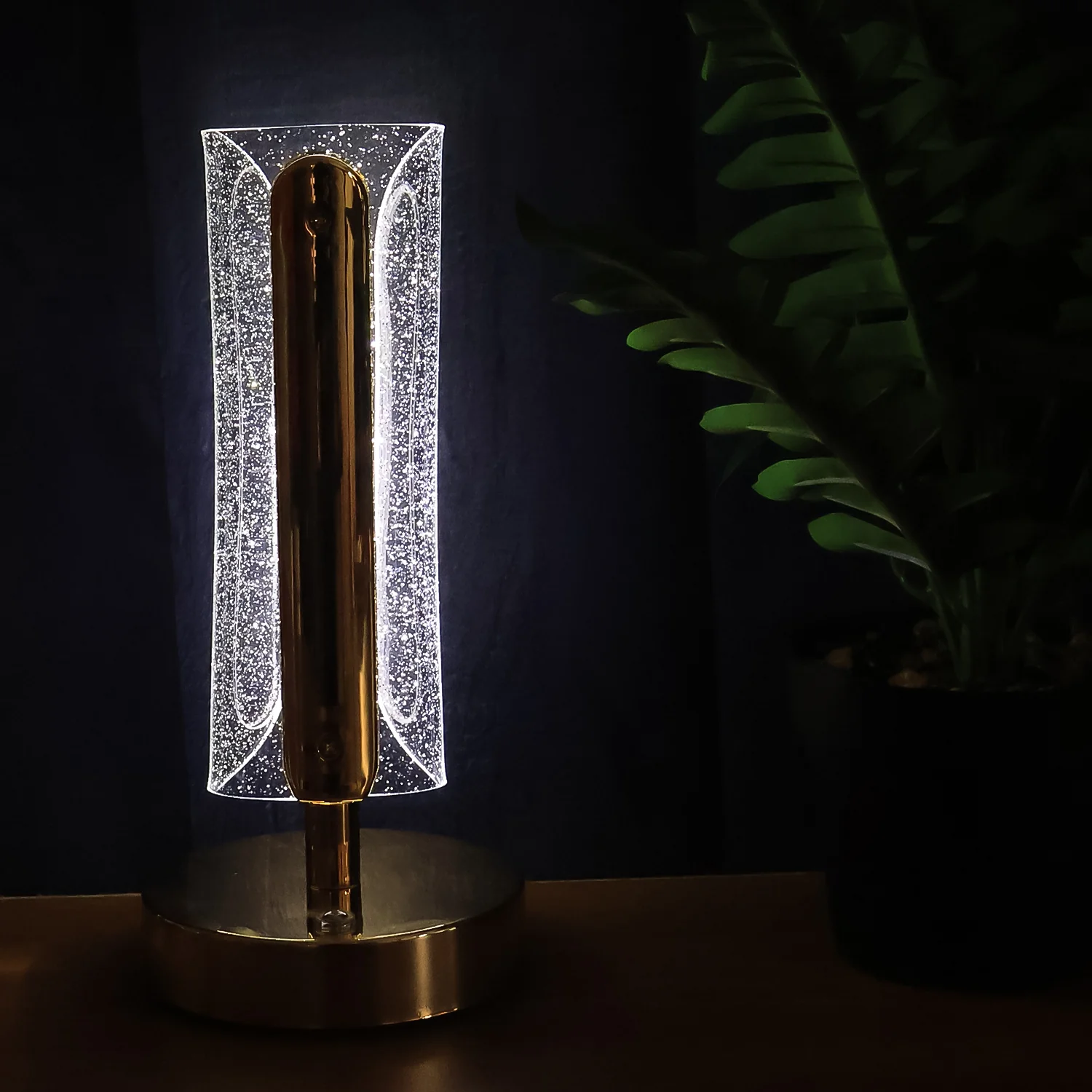 Luxury Tall Cylindrical Crystal Table Lamp (1 Pc) - Image 4