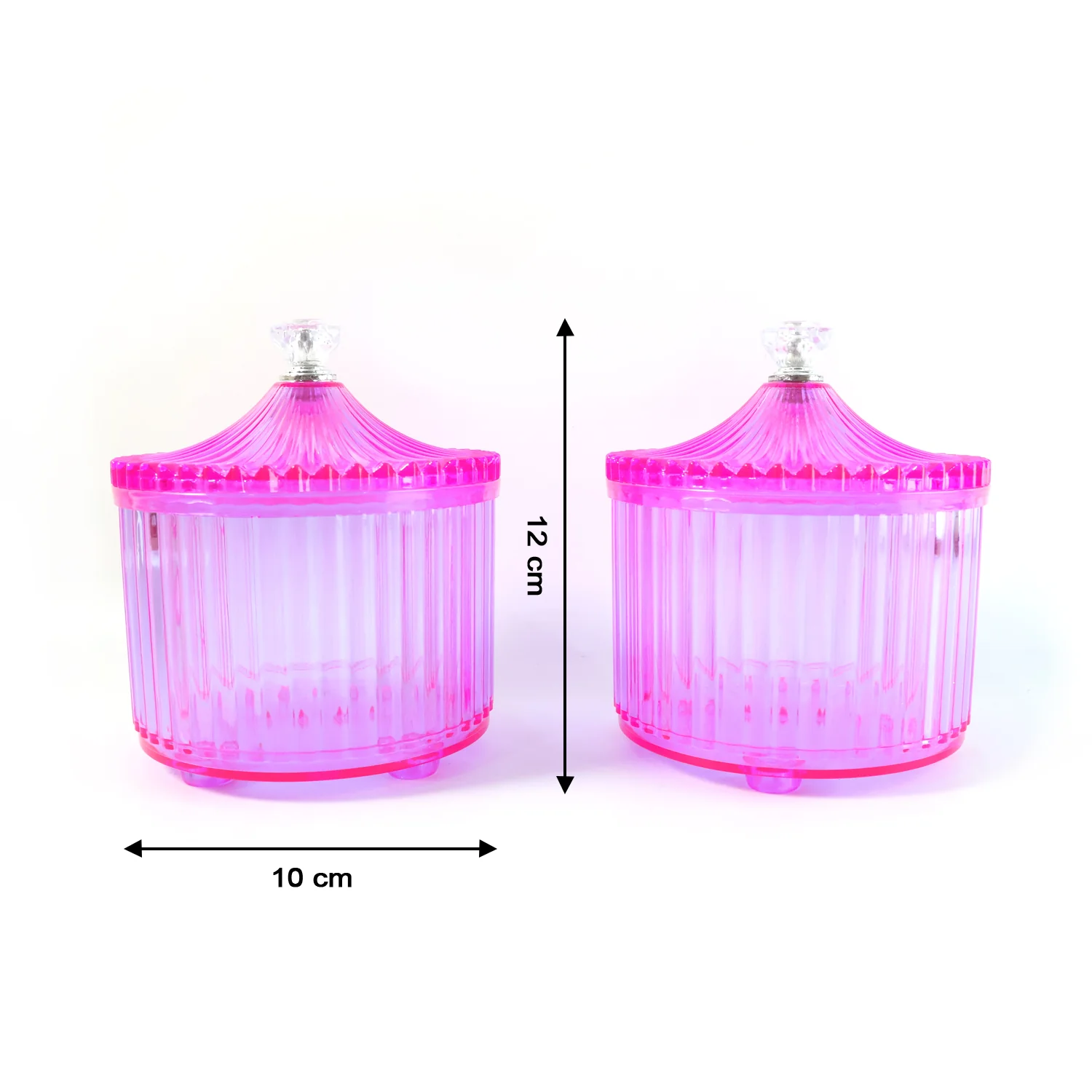 Plastic Luxury Transparent Dry Fruit Storage Jars  (2 Pc) - Image 6