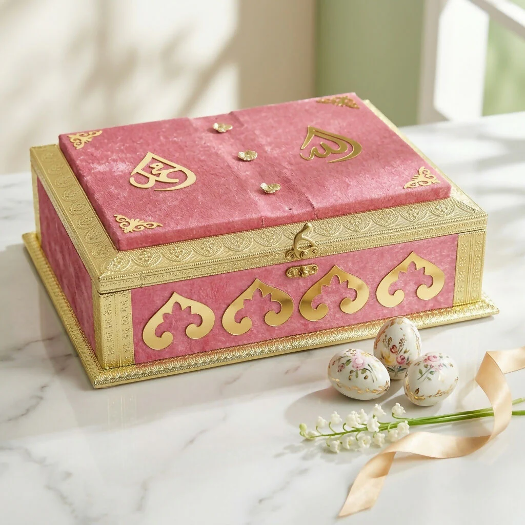 Luxury Velvet Quran Box Storage Case Decorative Islamic Gift Box