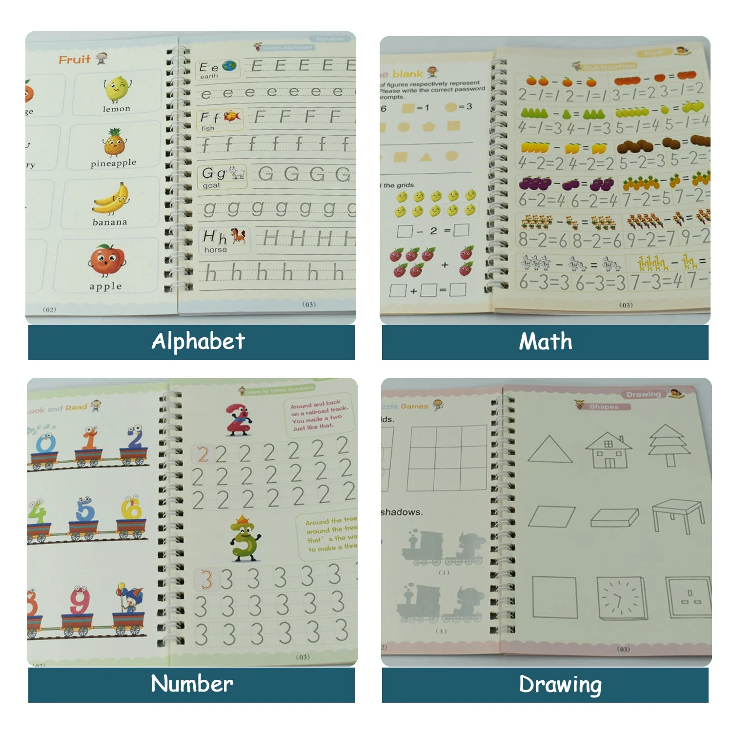 4 Pc Magic Copybook  used by kids, children’s and even adults also to write - Image 7