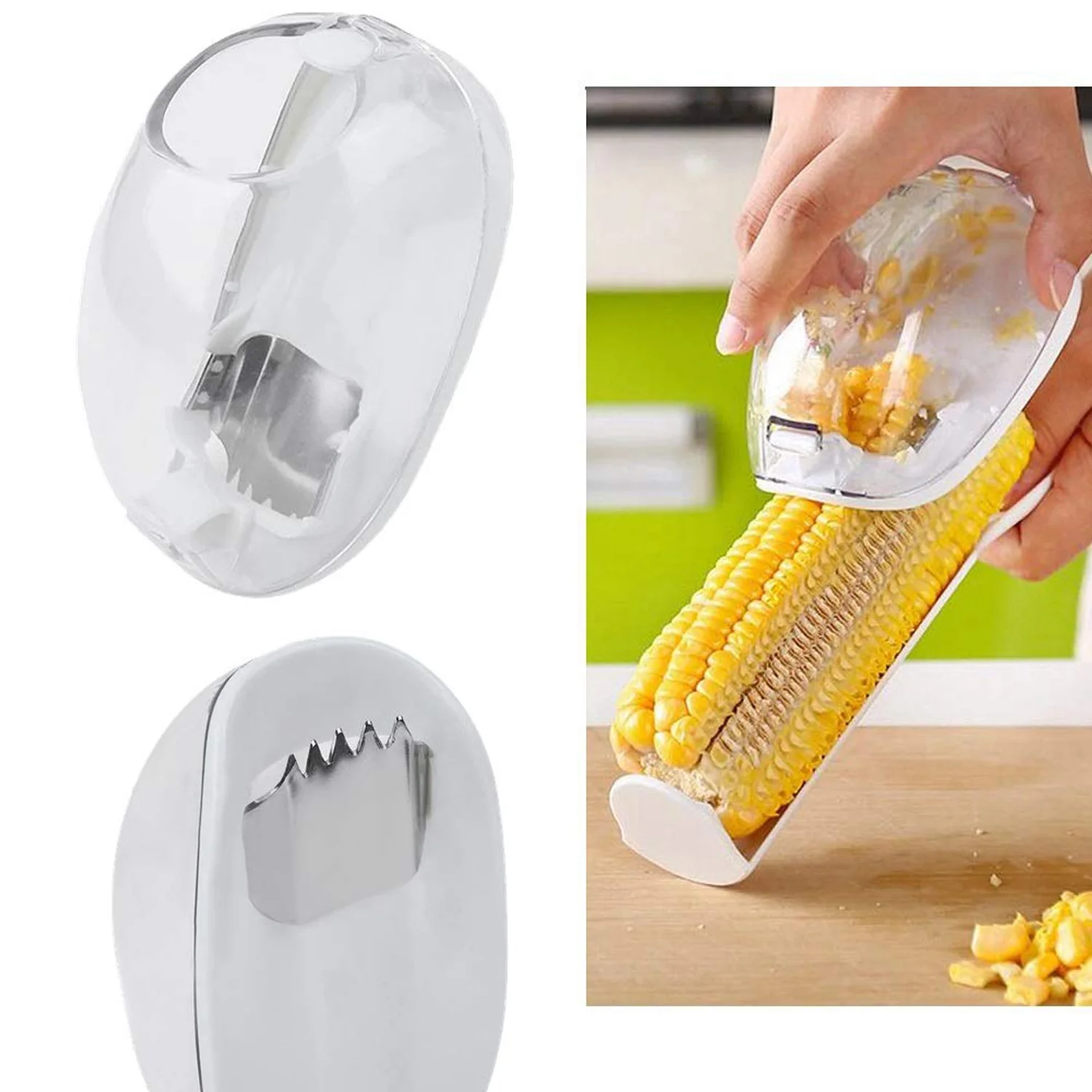 Magic Plastic with Steel Blades Corn Remover Kernel Stripper (1 Pc) - Image 5