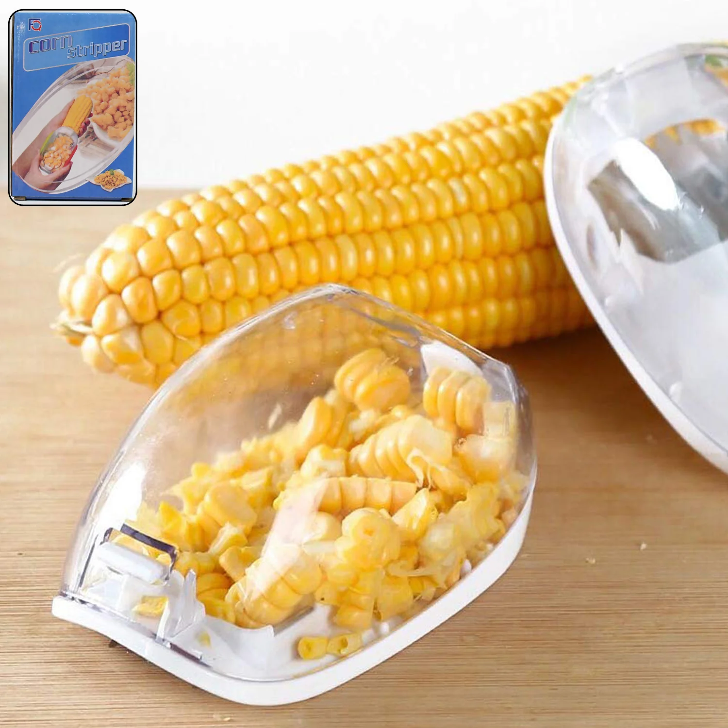 Magic Plastic with Steel Blades Corn Remover Kernel Stripper (1 Pc) - Image 6
