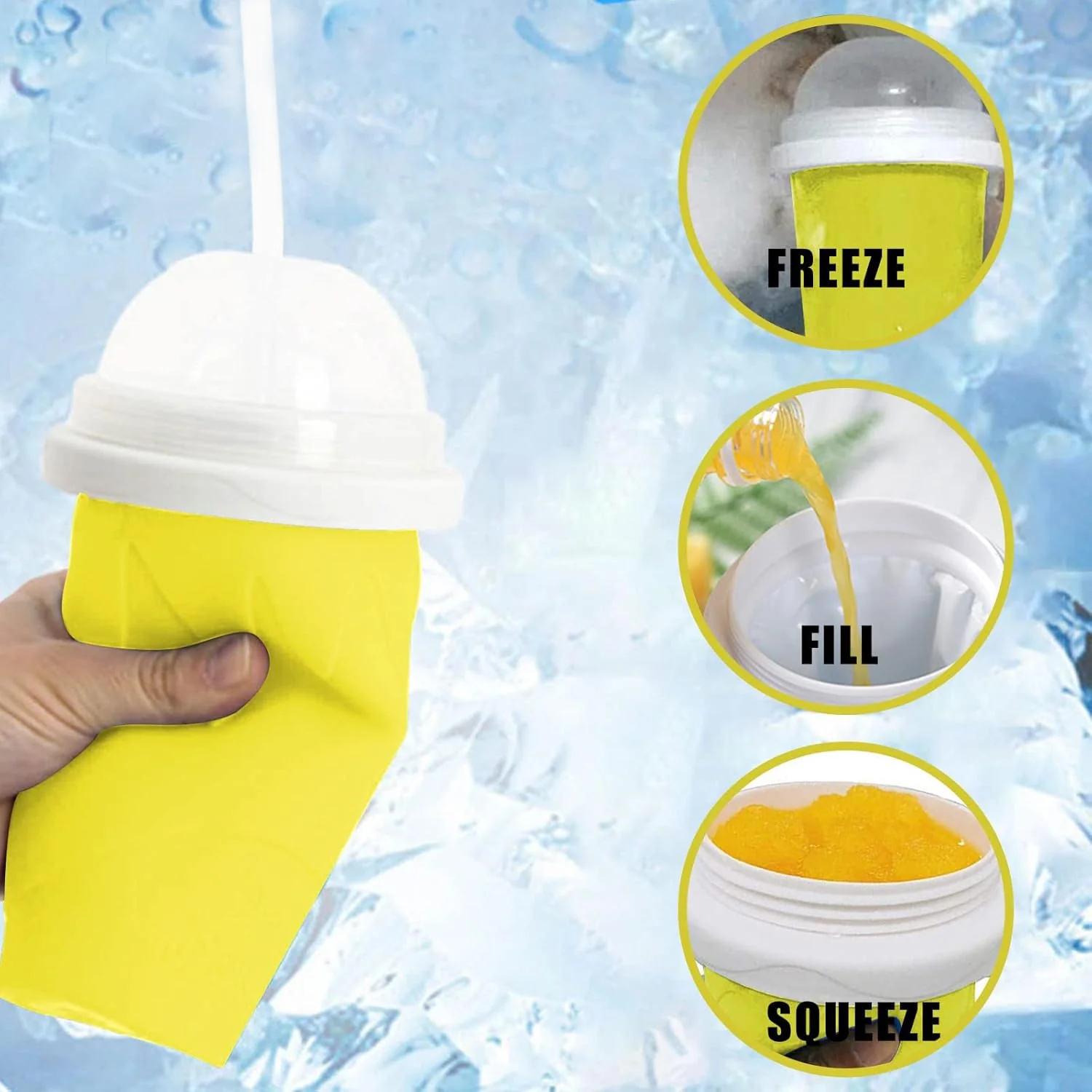 Magic Quick Frozen Smoothies Maker Cup – Double Layer Slushy Squeeze Cup (1 Pc) - Image 5