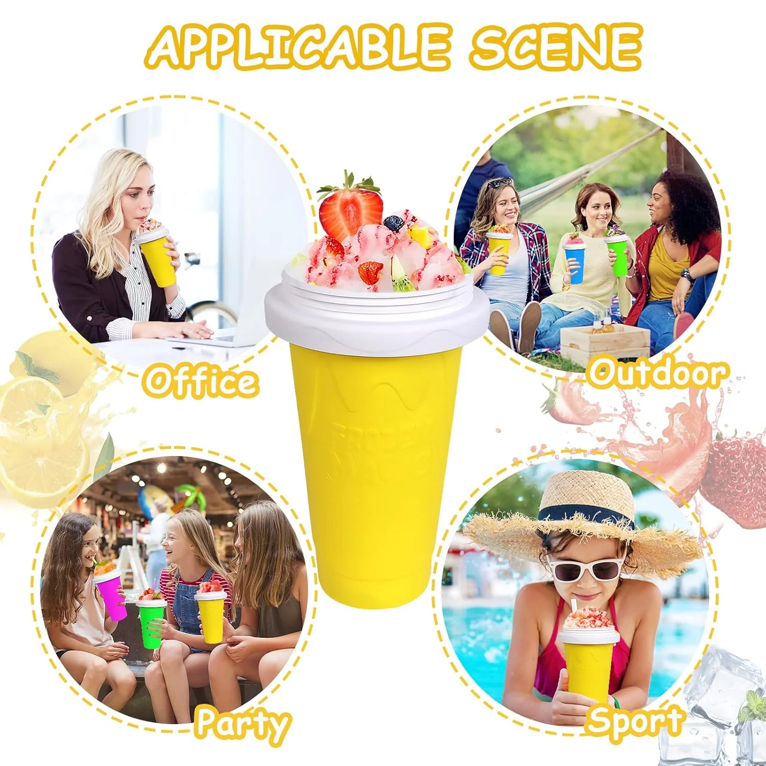 Magic Quick Frozen Smoothies Maker Cup – Double Layer Slushy Squeeze Cup (1 Pc) - Image 6
