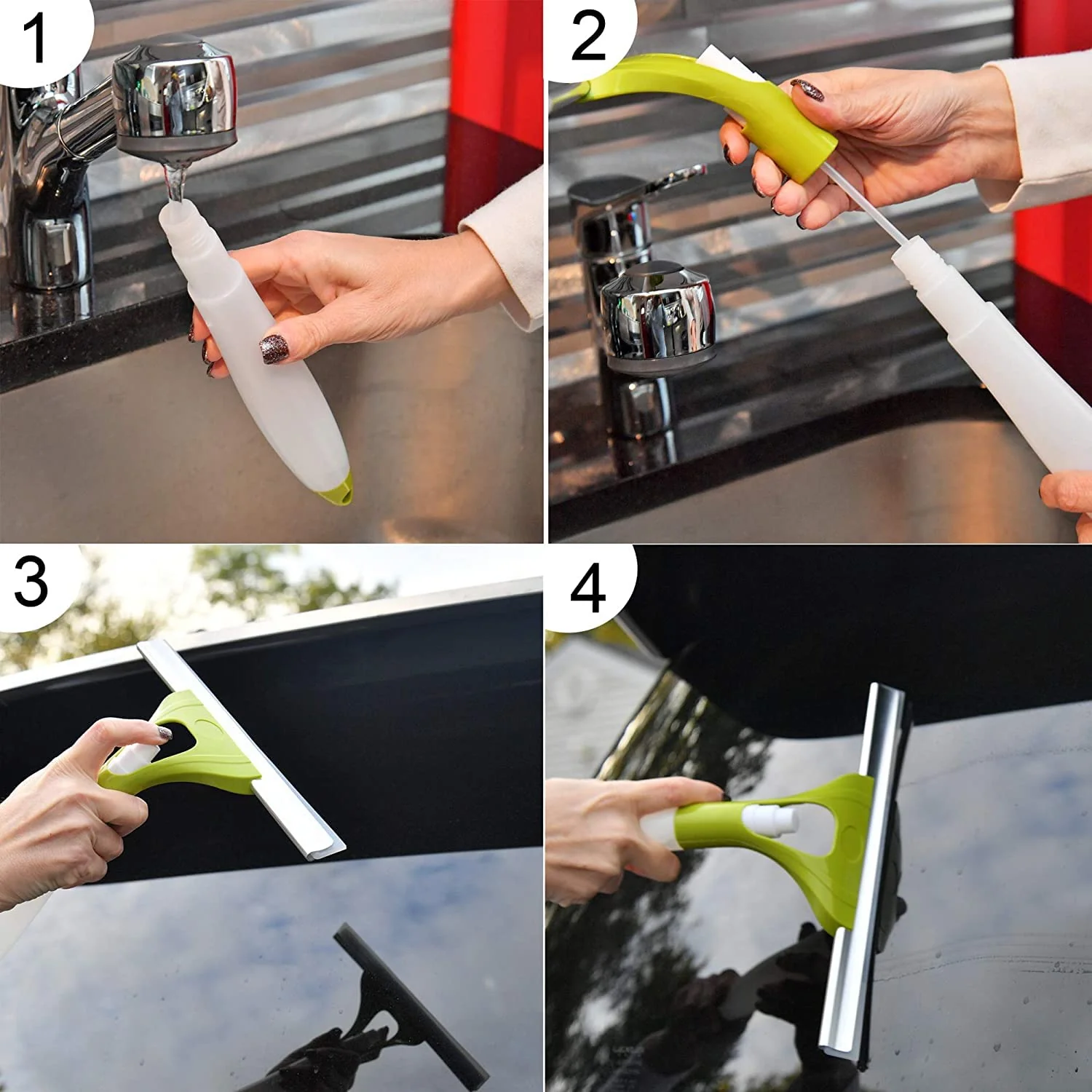 All-in-One Cleaning Brush: Spray, Wash, & Wipe (Windows, Glass, Car) (1 Pc) - Image 3
