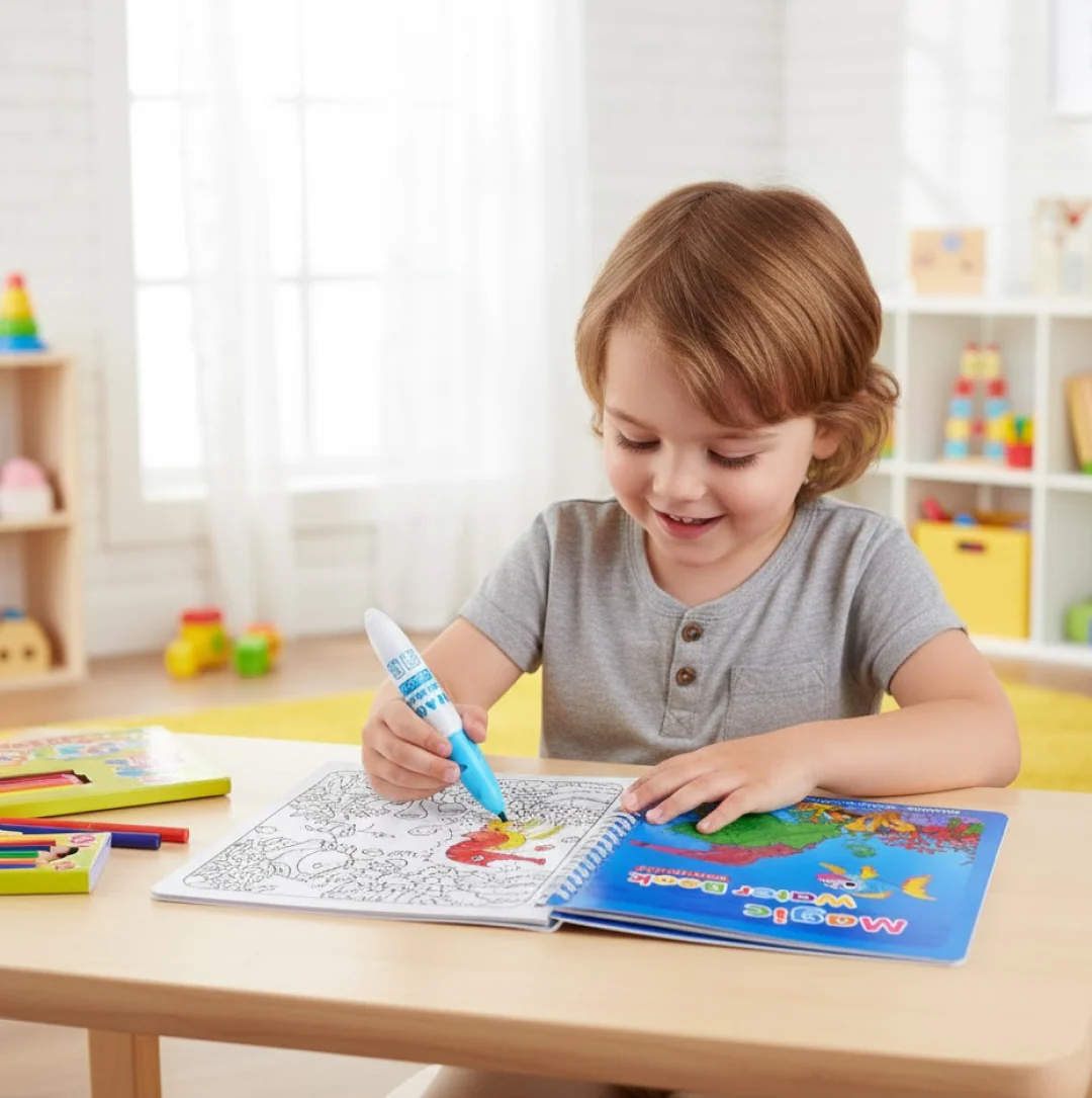 Magic Water Quick Dry Book Water Coloring Book Doodle with Magic Pen Painting Board - Image 11