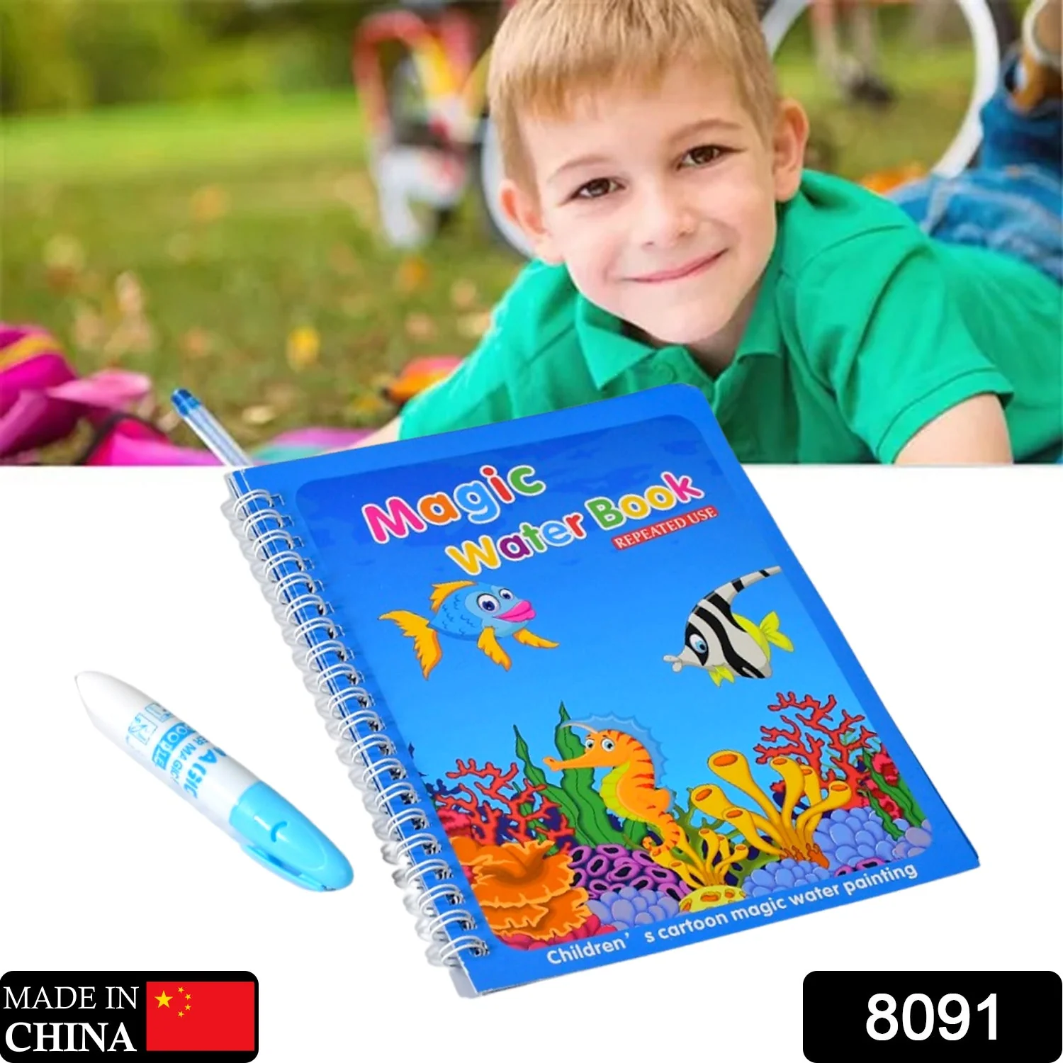 Magic Water Quick Dry Book Water Coloring Book Doodle with Magic Pen Painting Board - Image 12