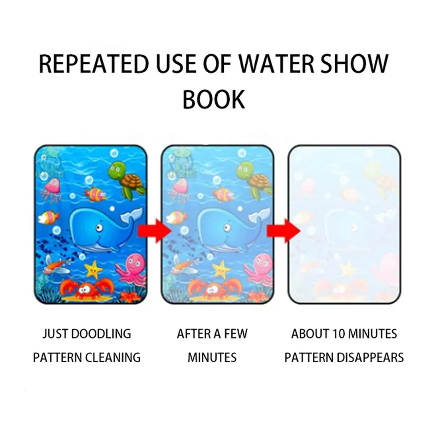 Magic Water Quick Dry Book Water Coloring Book Doodle with Magic Pen Painting Board - Image 6