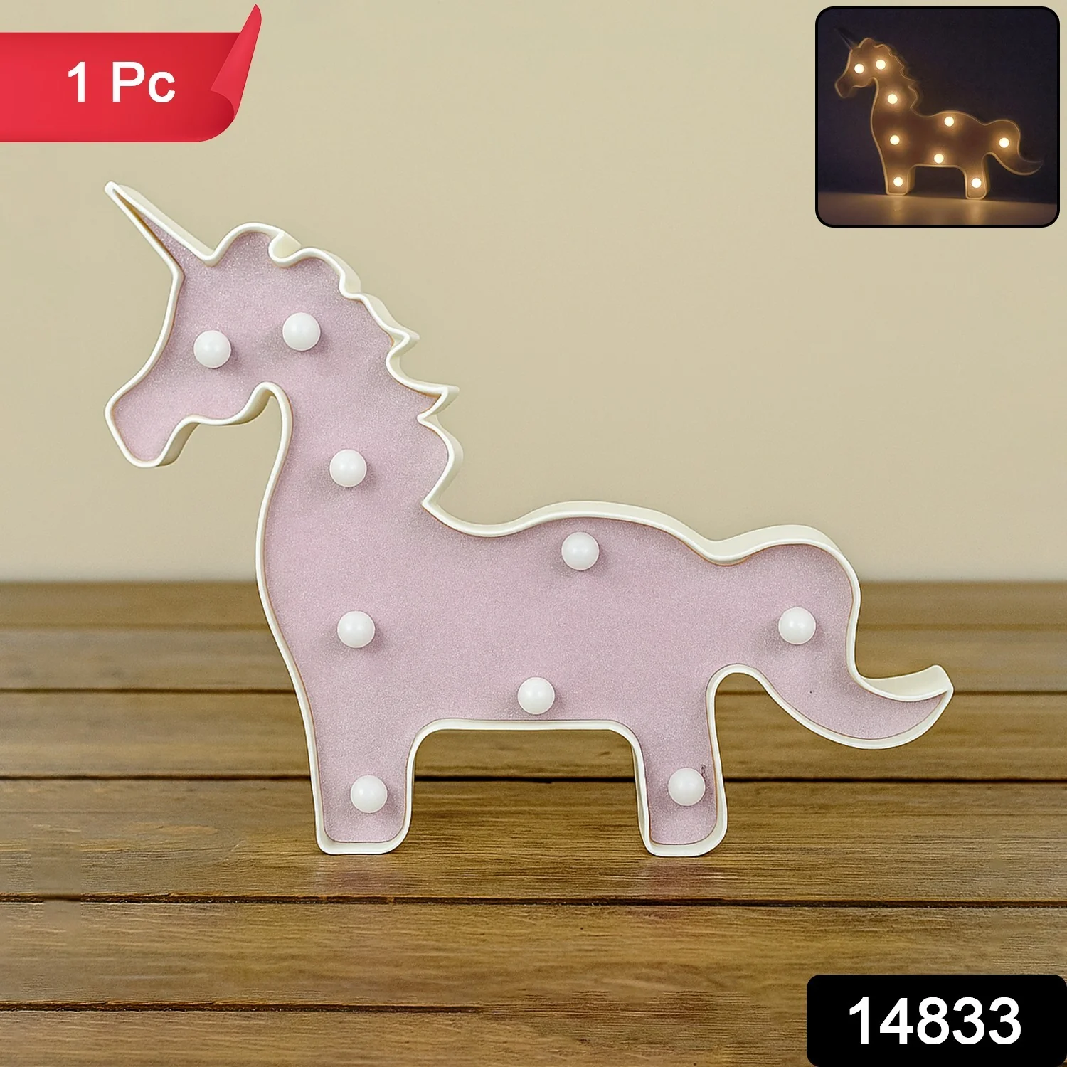 Magical Unicorn Shaped LED Decorative Night Light (1 Pc) - Image 2