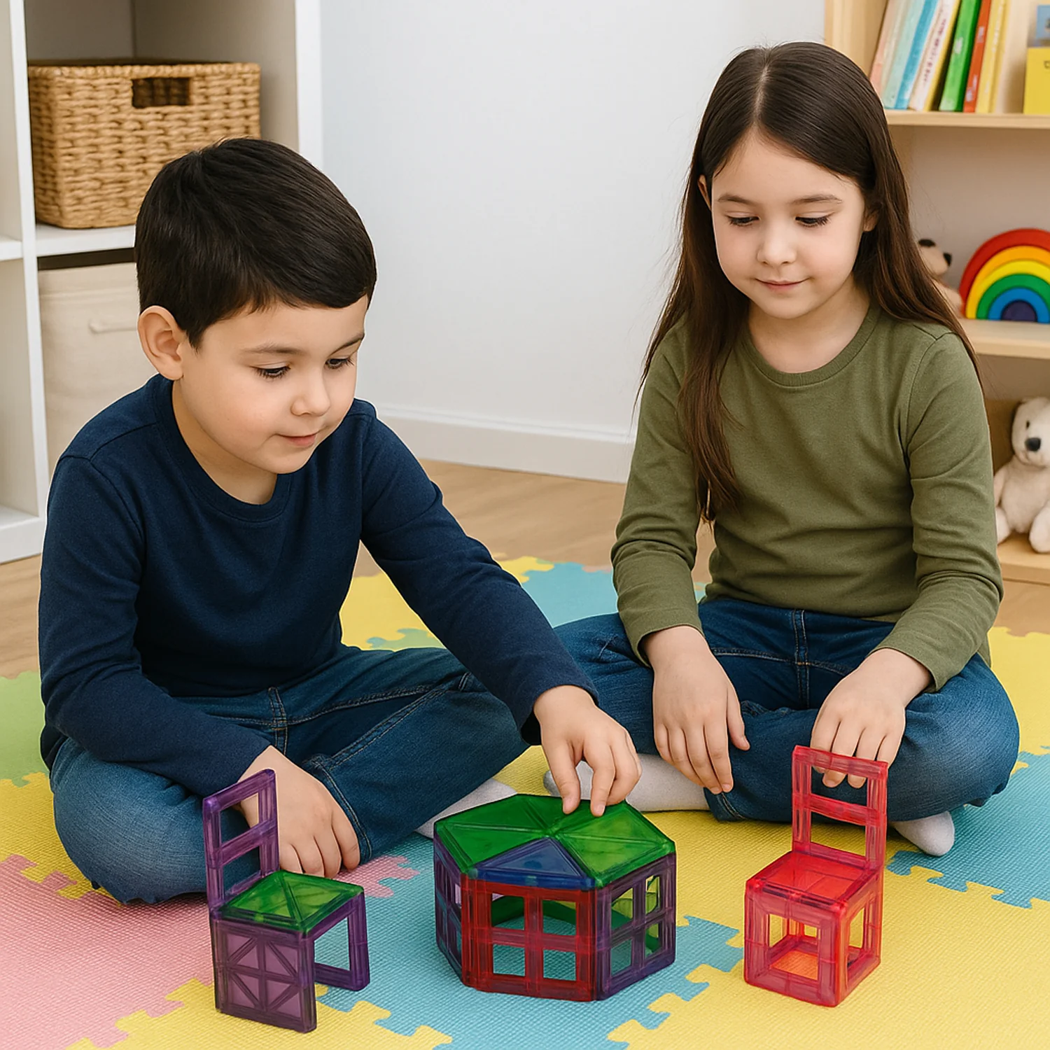 Magnetic Building Tiles - (26 Pc / Set) - Image 4