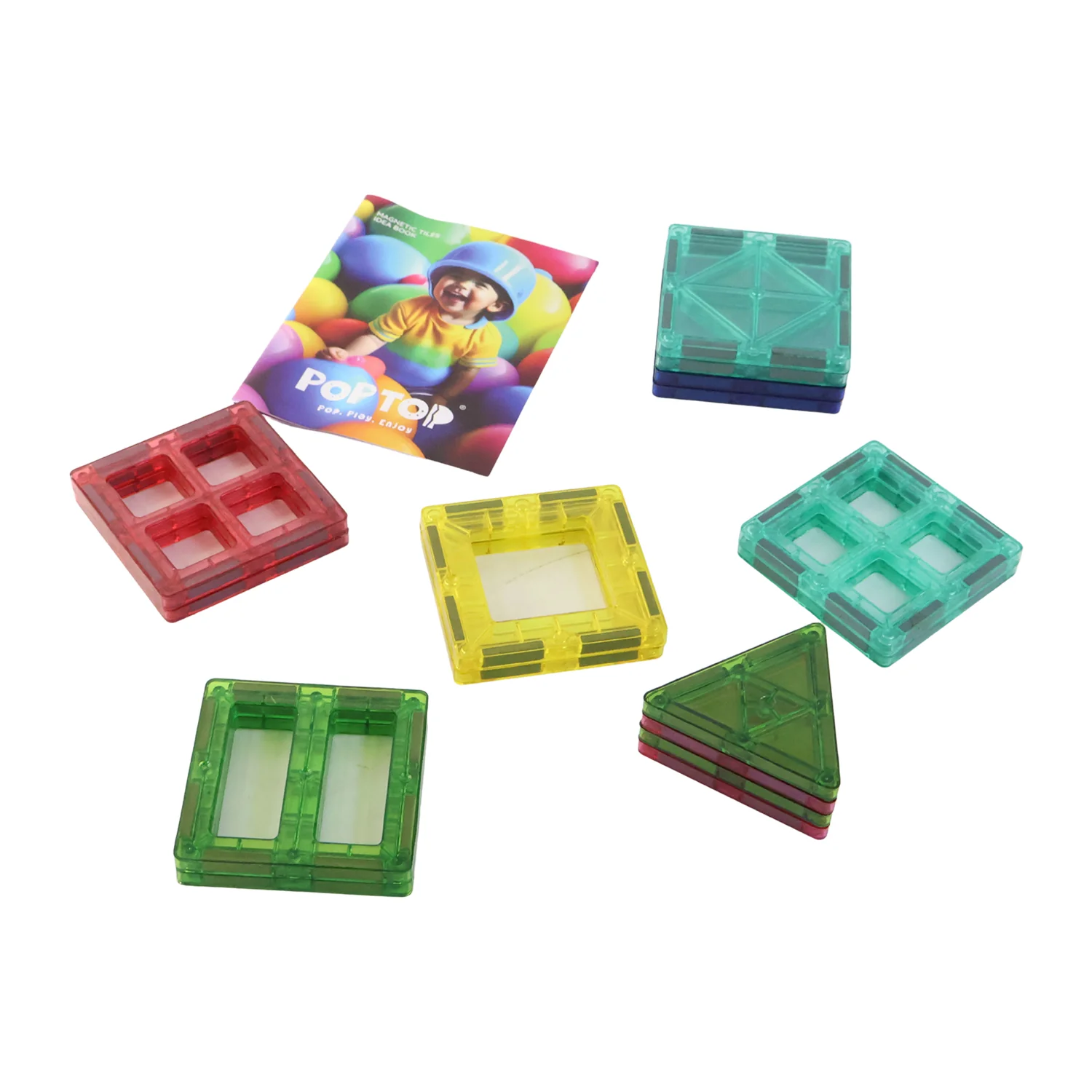 Magnetic Building Tiles Construction Toy Set (16 Pc / Set) - Image 5