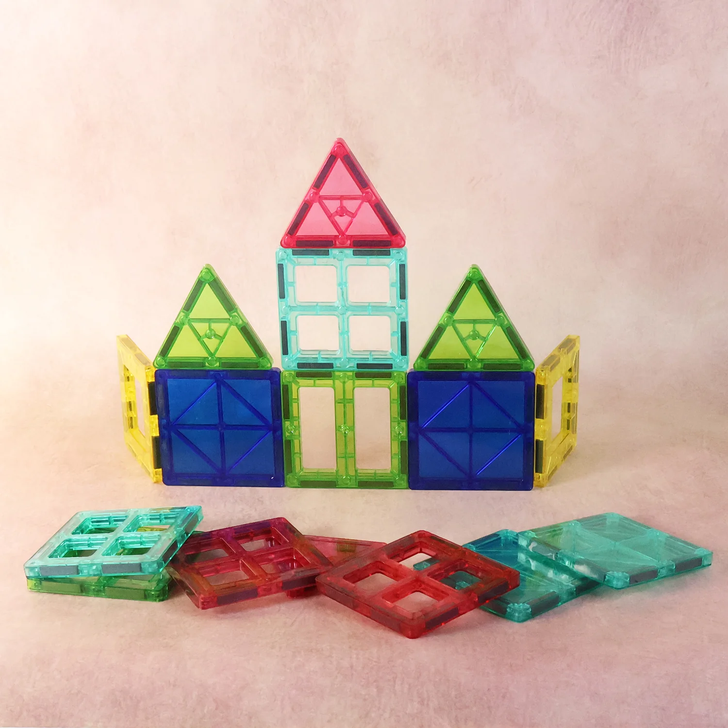 Magnetic Building Tiles Construction Toy Set (16 Pc / Set) - Image 6