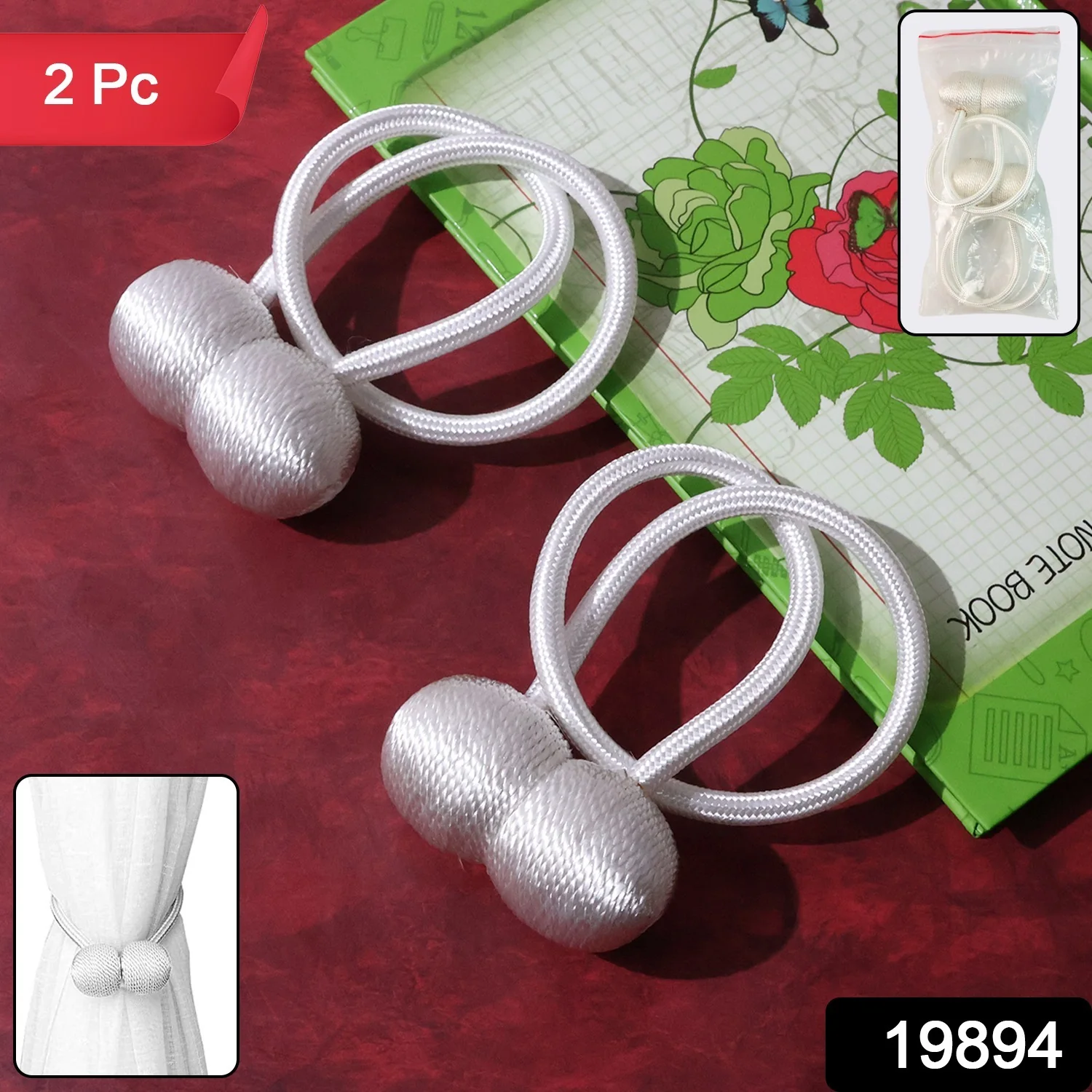 Magnetic Curtain Tiebacks - (2 Pc / Set) - Image 2