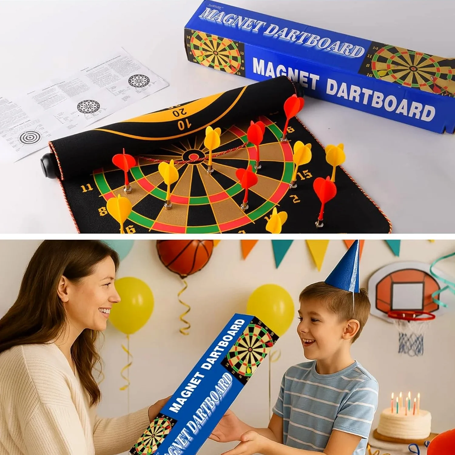 Magnetic Roll-Up Dartboard Game - (12-inch / Set) - Image 8