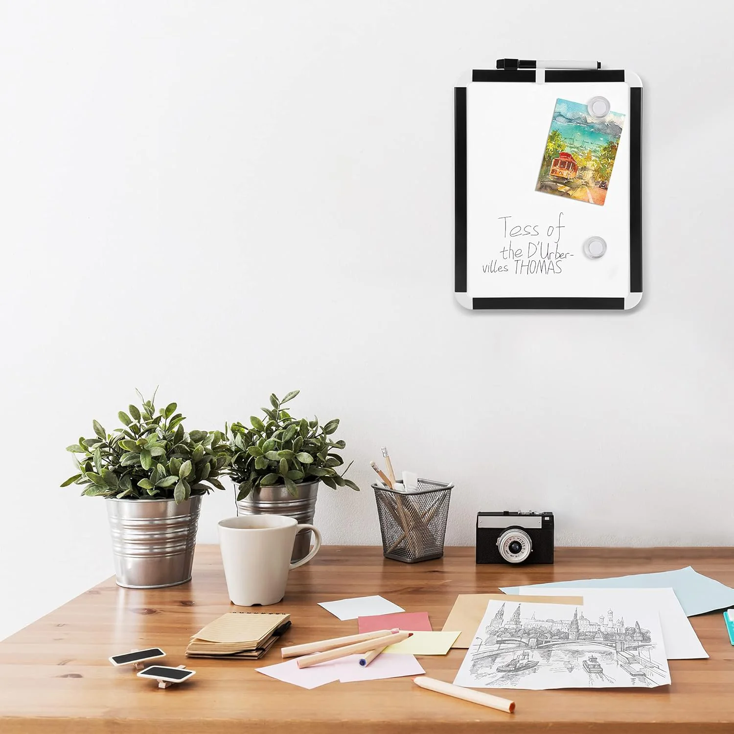 Magnetic White Board, Small Dry-Erase Board (21.6×28 Cm / 1 Set) - Image 7