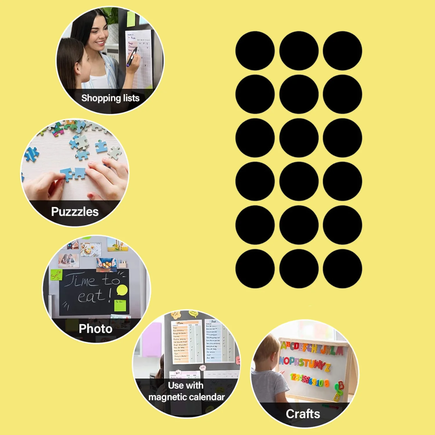 Magnets with Adhesive Backing Magnetic Tape Magnet Strips (18 Pcs Set) - Image 4