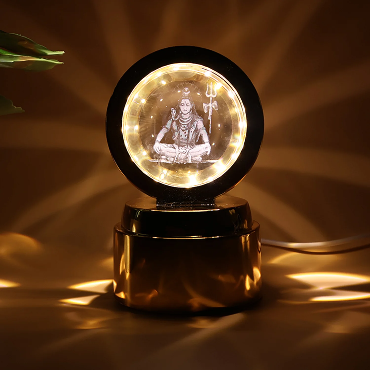 Mahadev 3D Crystal Ball Night Light (1 Pc) - Image 3