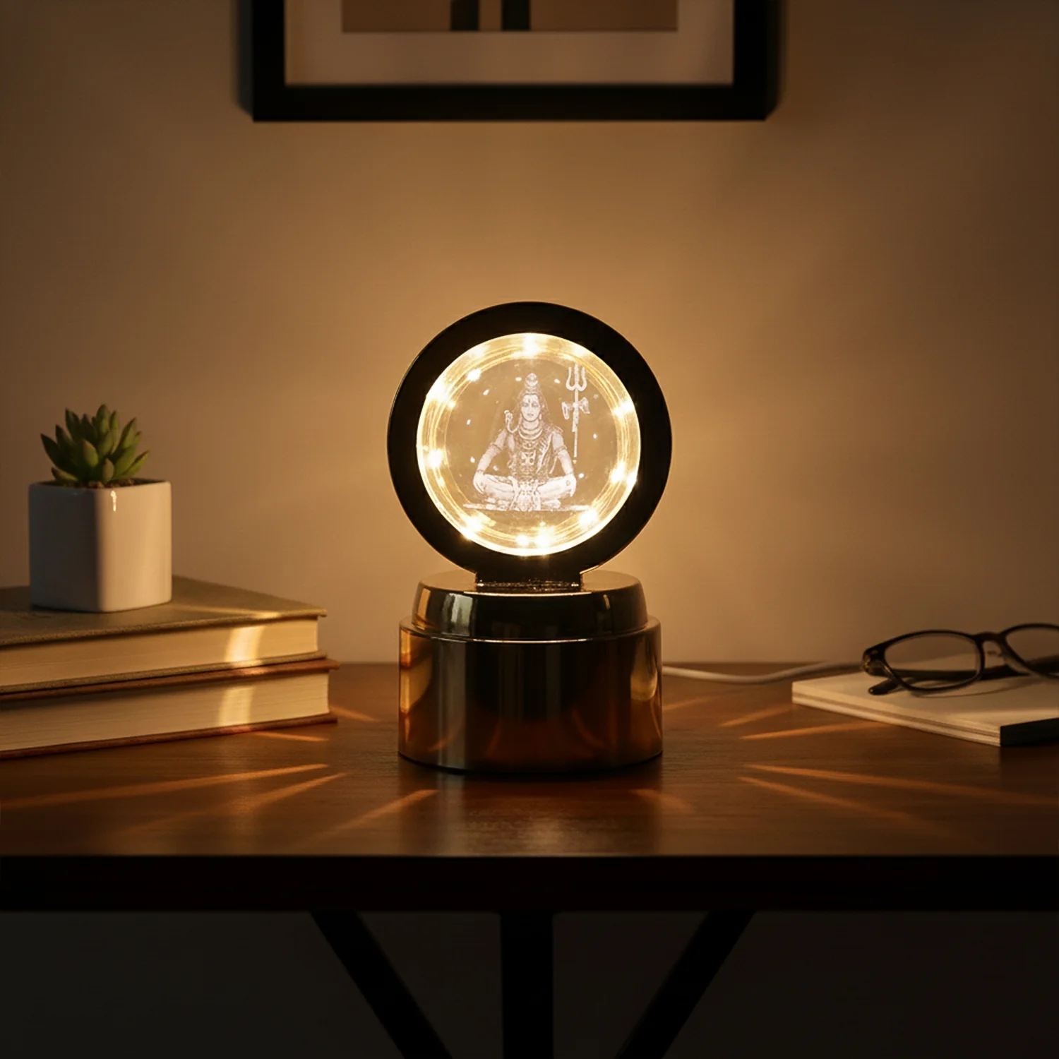 Mahadev 3D Crystal Ball Night Light (1 Pc) - Image 6